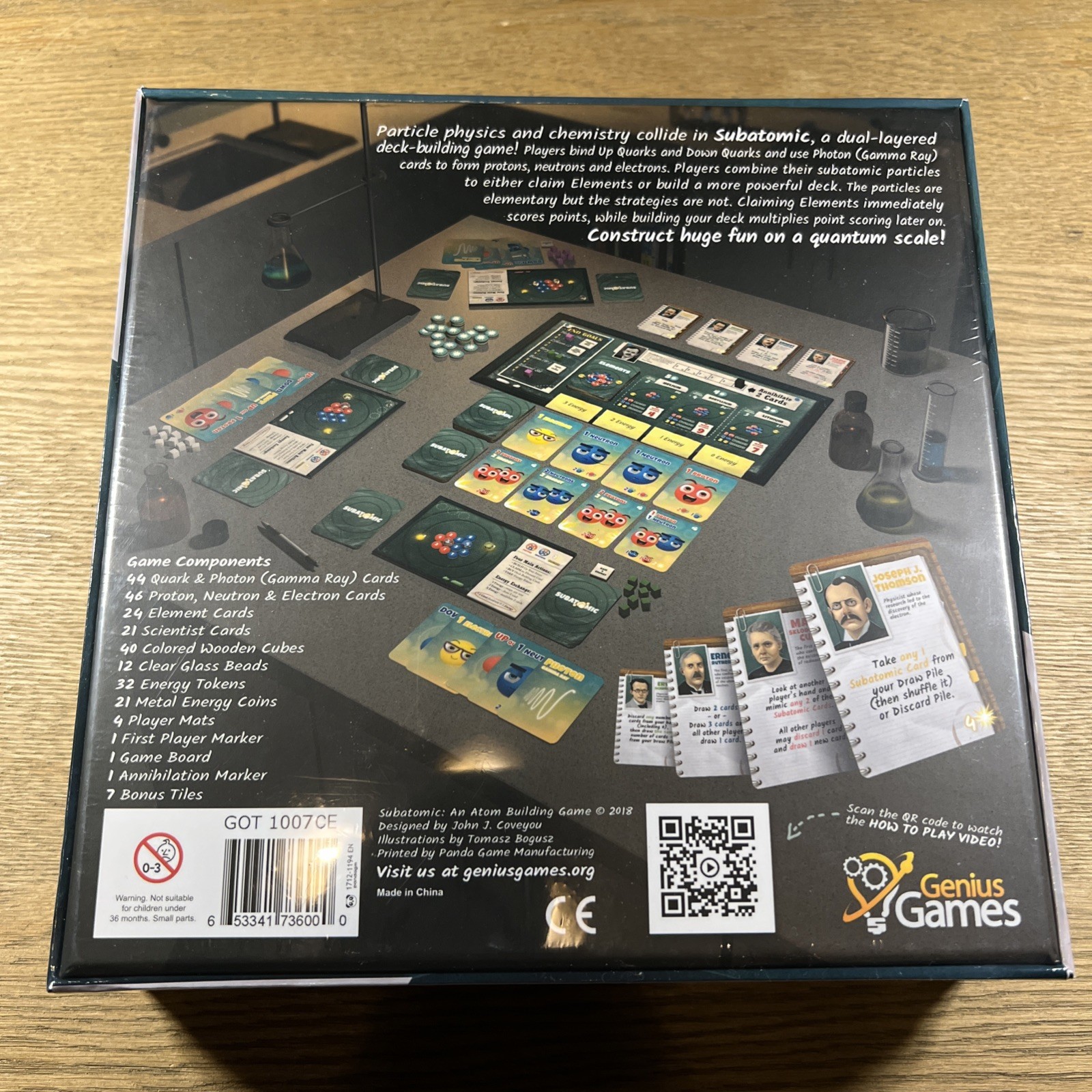 Subatomic An Atom Building Game Genius Board games STEM Collector’s Edition New
