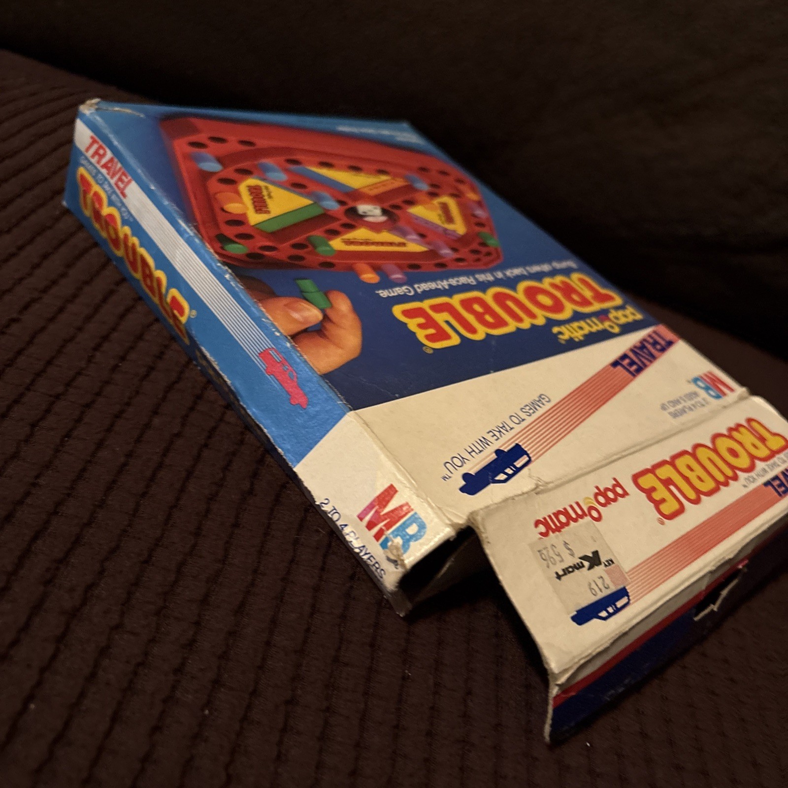 🎲 1989 Milton Bradley Pop-O-Matic Trouble Travel Game w/ Box