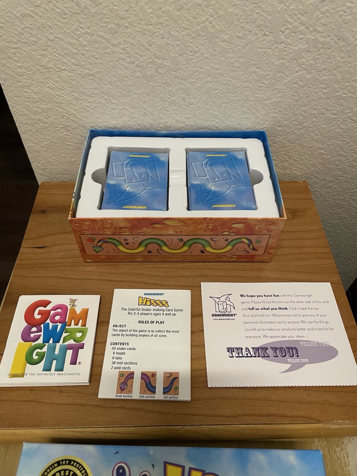 HISSS The Colorful Snake Making Tile Matching Game (Gamewright, 2016) CIB Clean