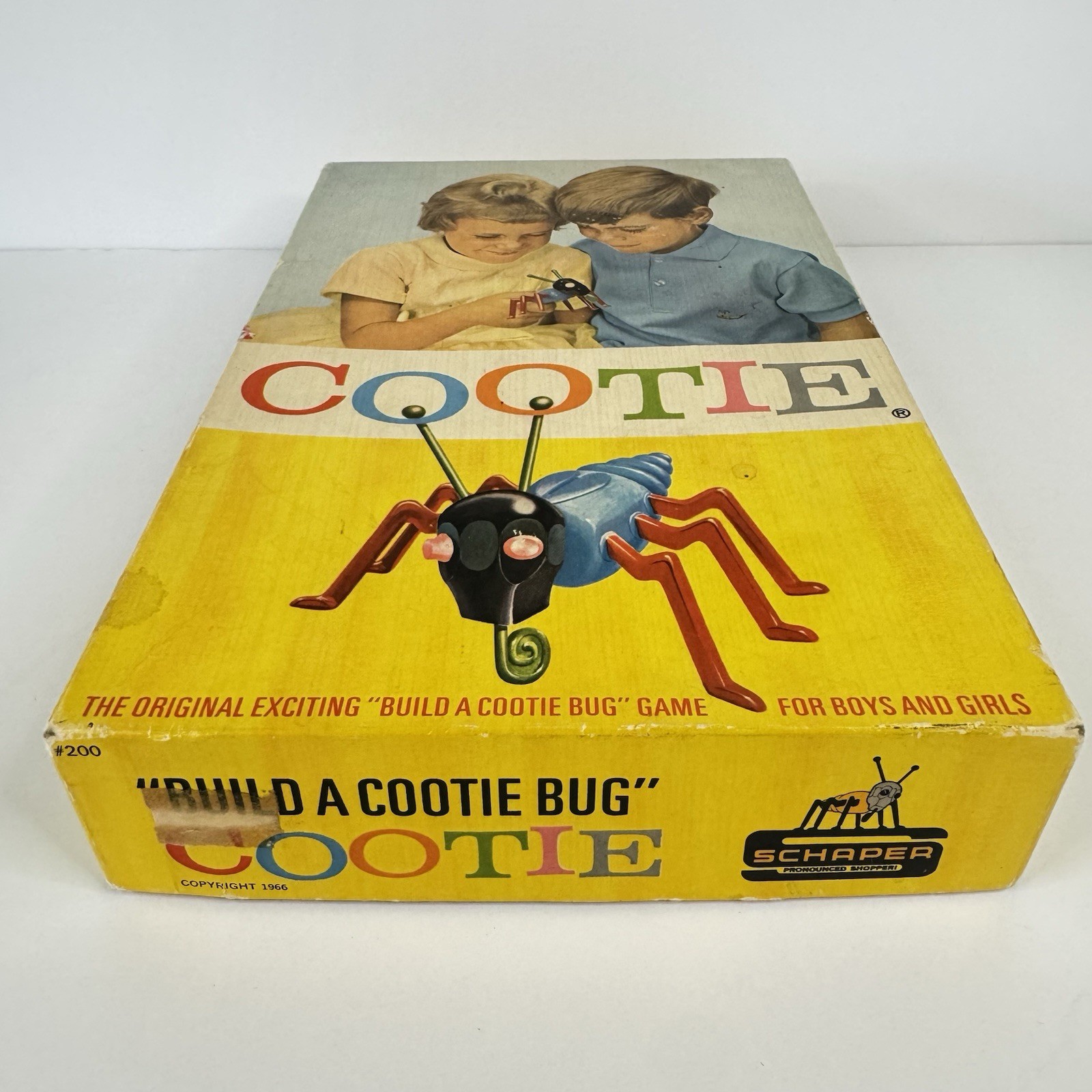 Vintage Cootie Game 1966 Schaper Manufacturing Complete, All Black Heads