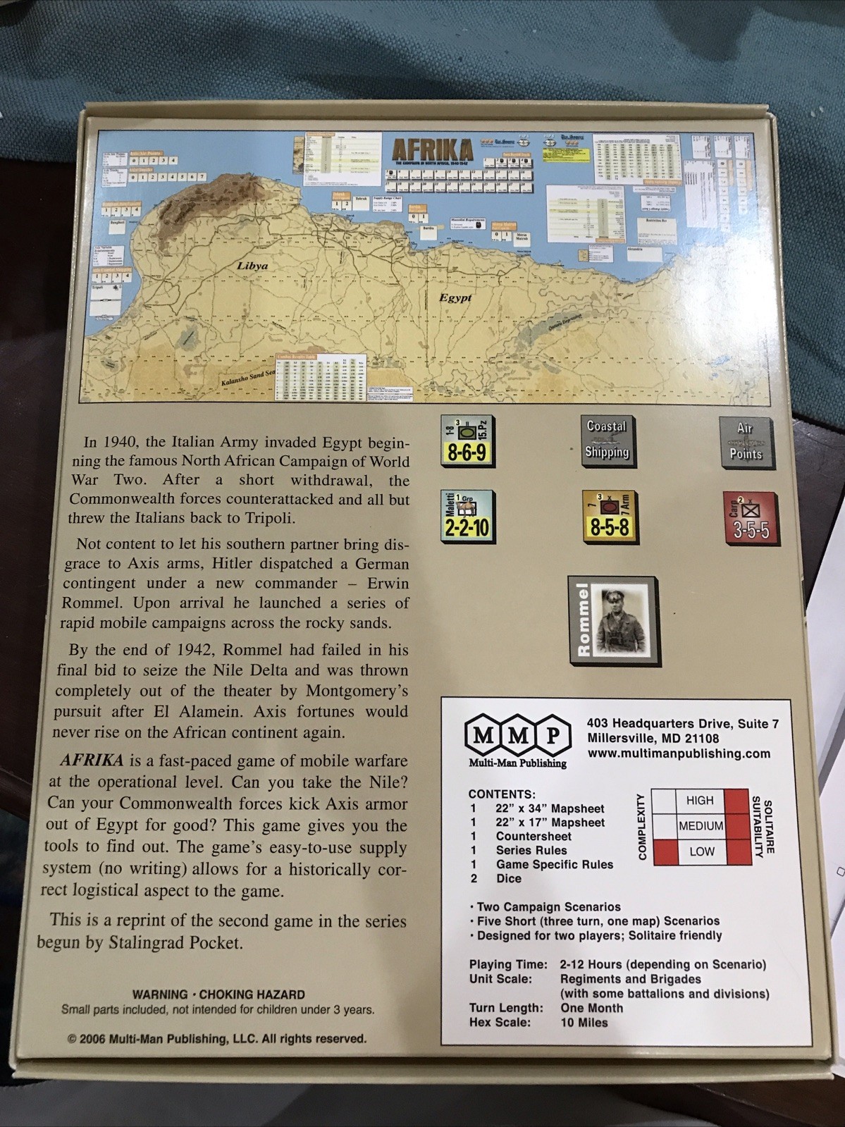 Afrika: 2nd Edition – MMP / The Gamers 2006 – Complete & Unpunched Excellent