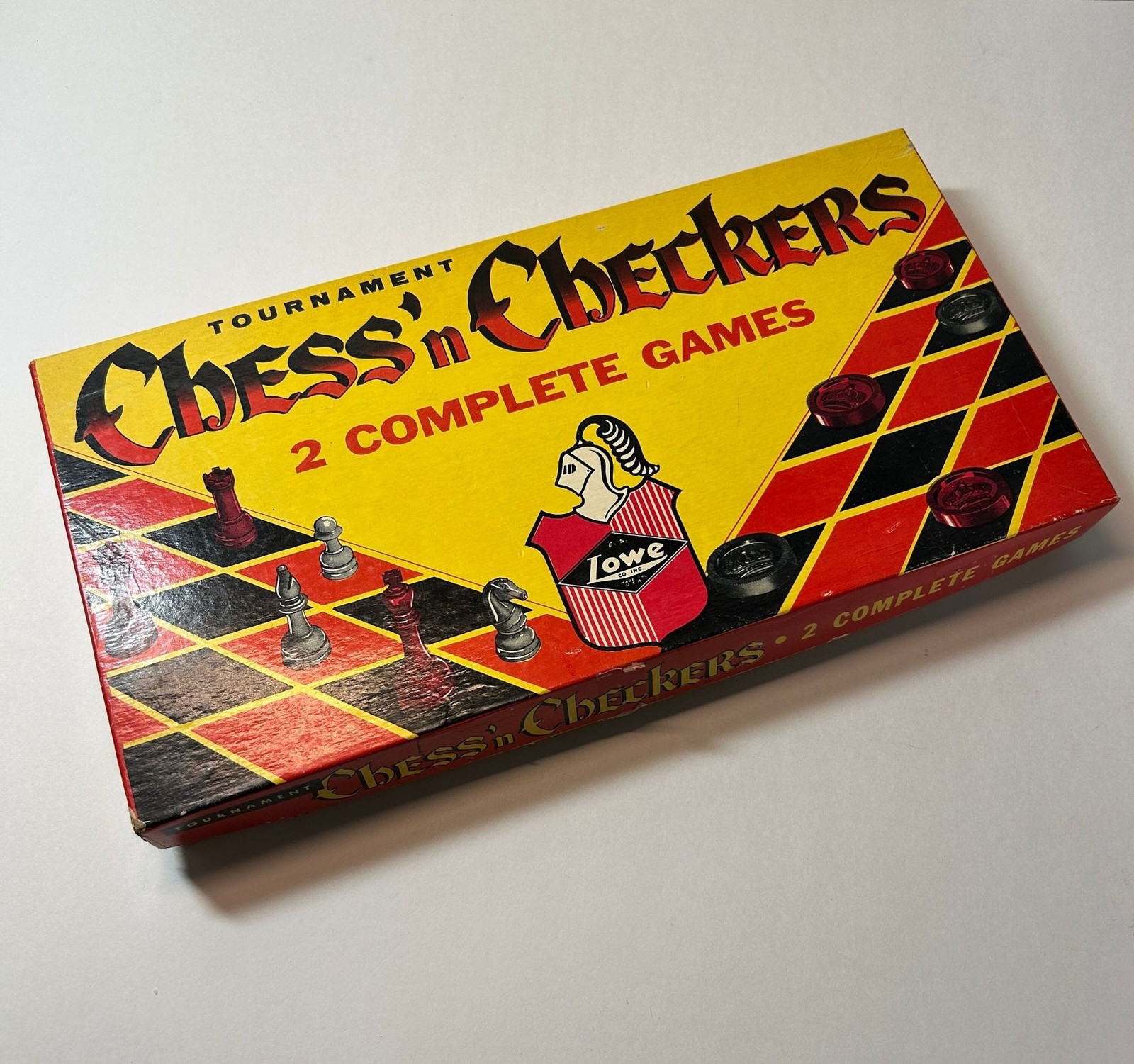 Tournament Chess’n Checkers Complete Game by Lowe Co, Strategy Family Game Night