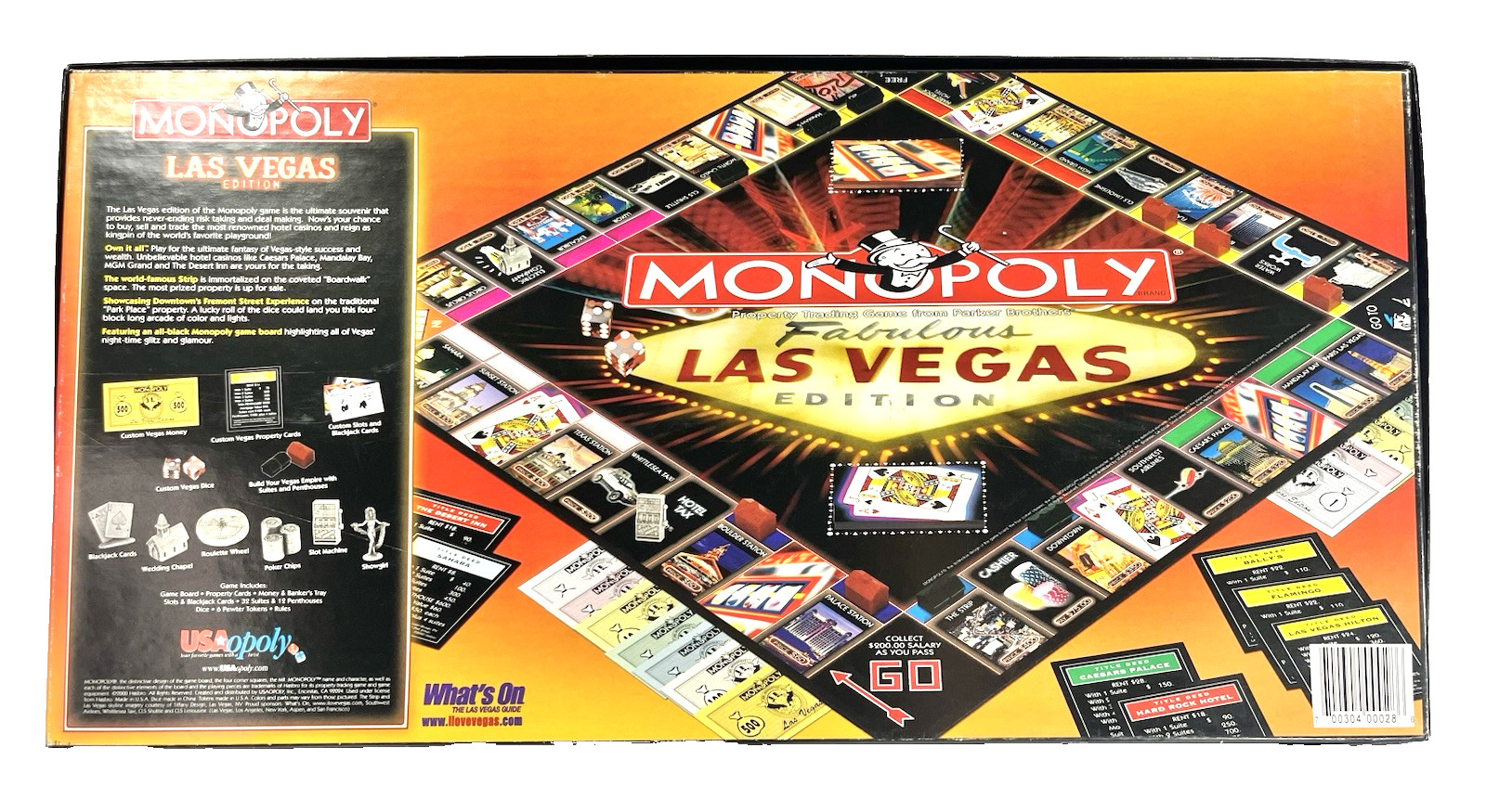 Monopoly Las Vegas Edition Parker Brothers Vintage 2000 Board Game Complete