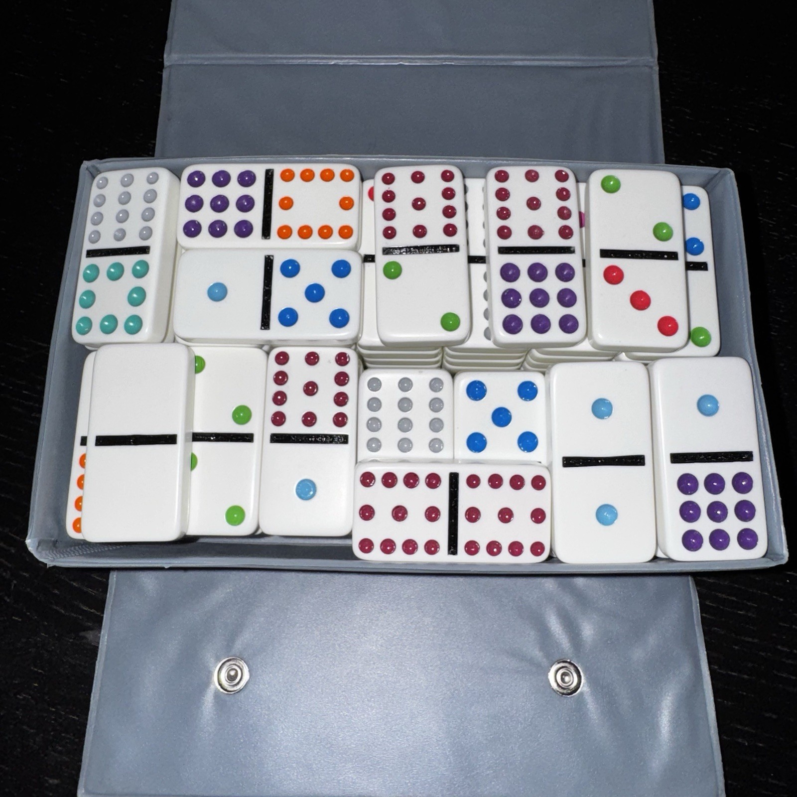 Pavilion Domino Game w/ Gray Snap Case 91 Tiles