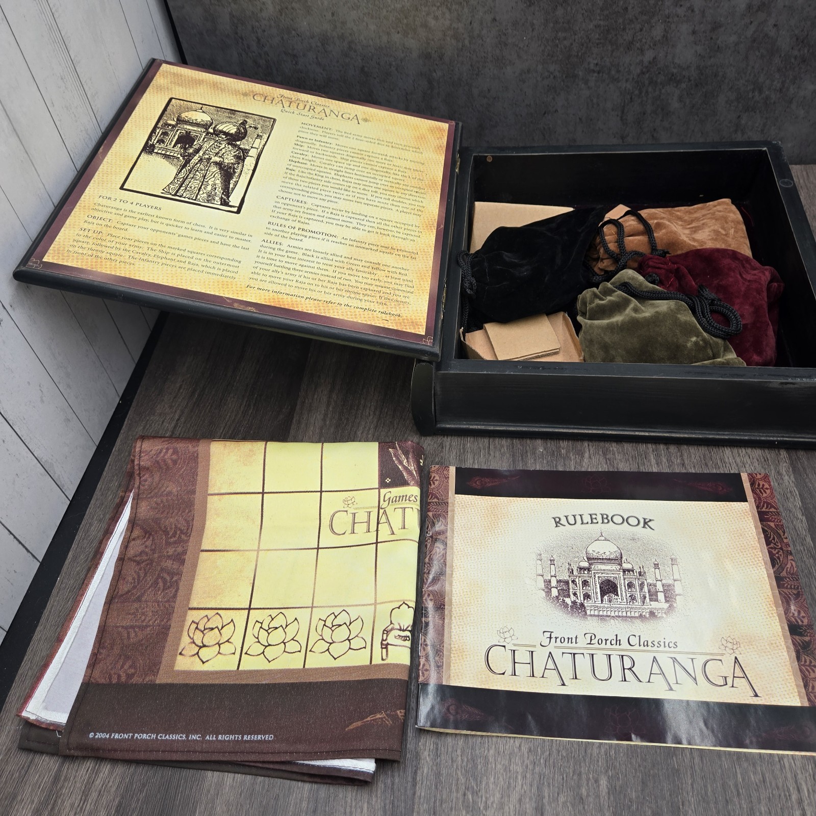 Chaturanga Classic Indian Strategy Game Front Porch Classics Wooden Box