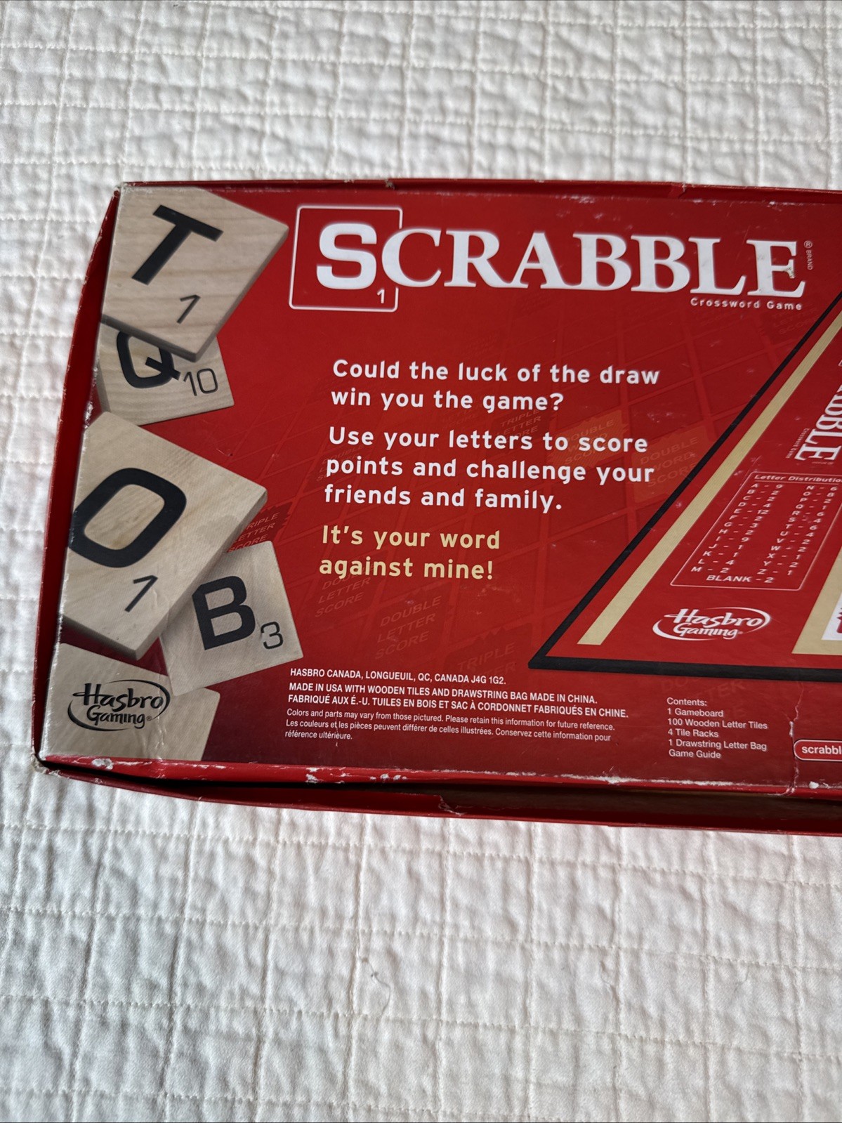 Hasbro Scrabble Board Game 2013 Edition A8166 Complete Modern Family Night