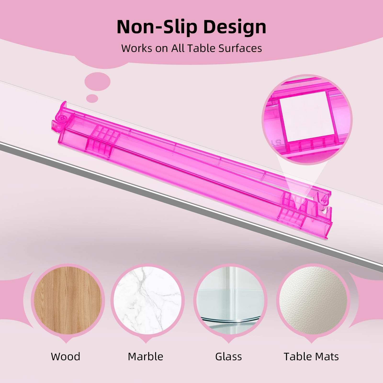 Non-Slip Mahjong Racks with Pushers, 4-Pack Clear Acrylic Racks, American Mah…