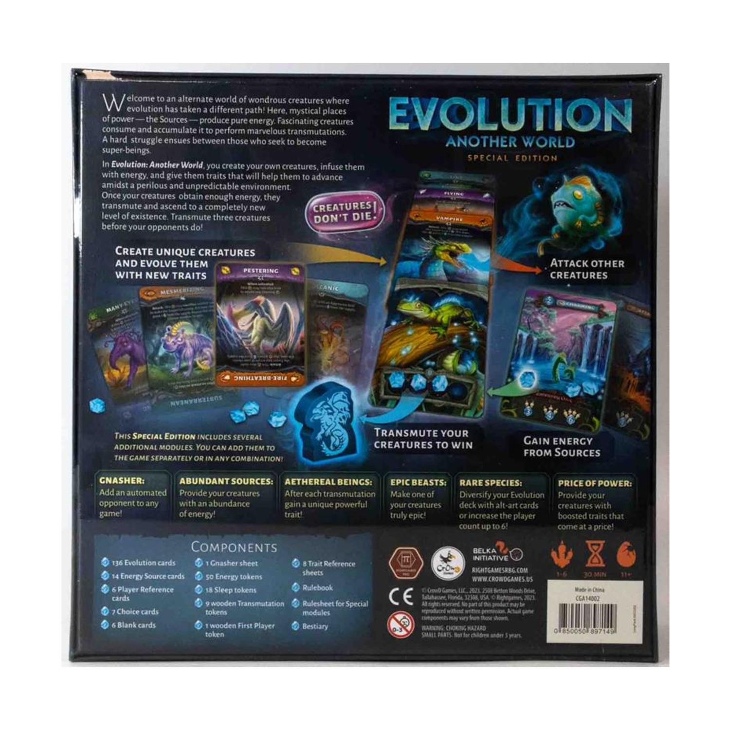 Crowd Games Evolution – Another World (Special Kickstarter Ed) Box VG+/NM