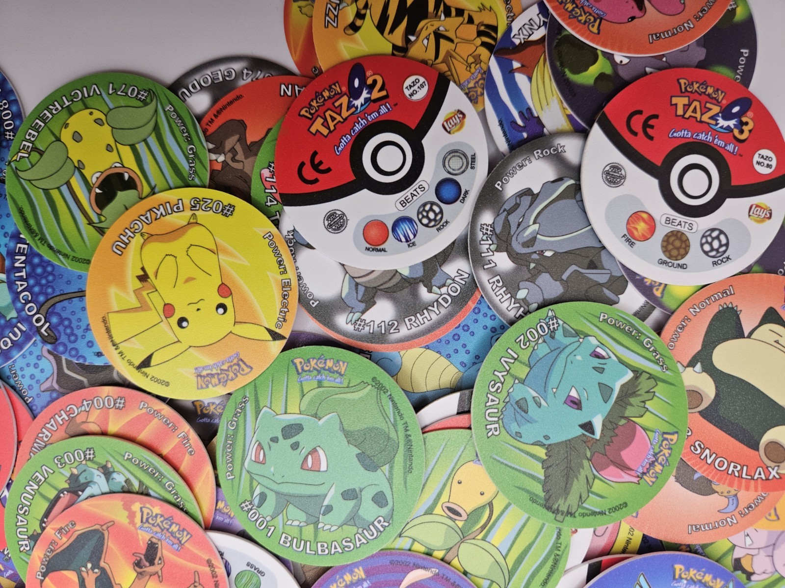 Pokemon Tazos 2002 Version Full Set Of 151 Pokemon Figures Tazos U.S Seller