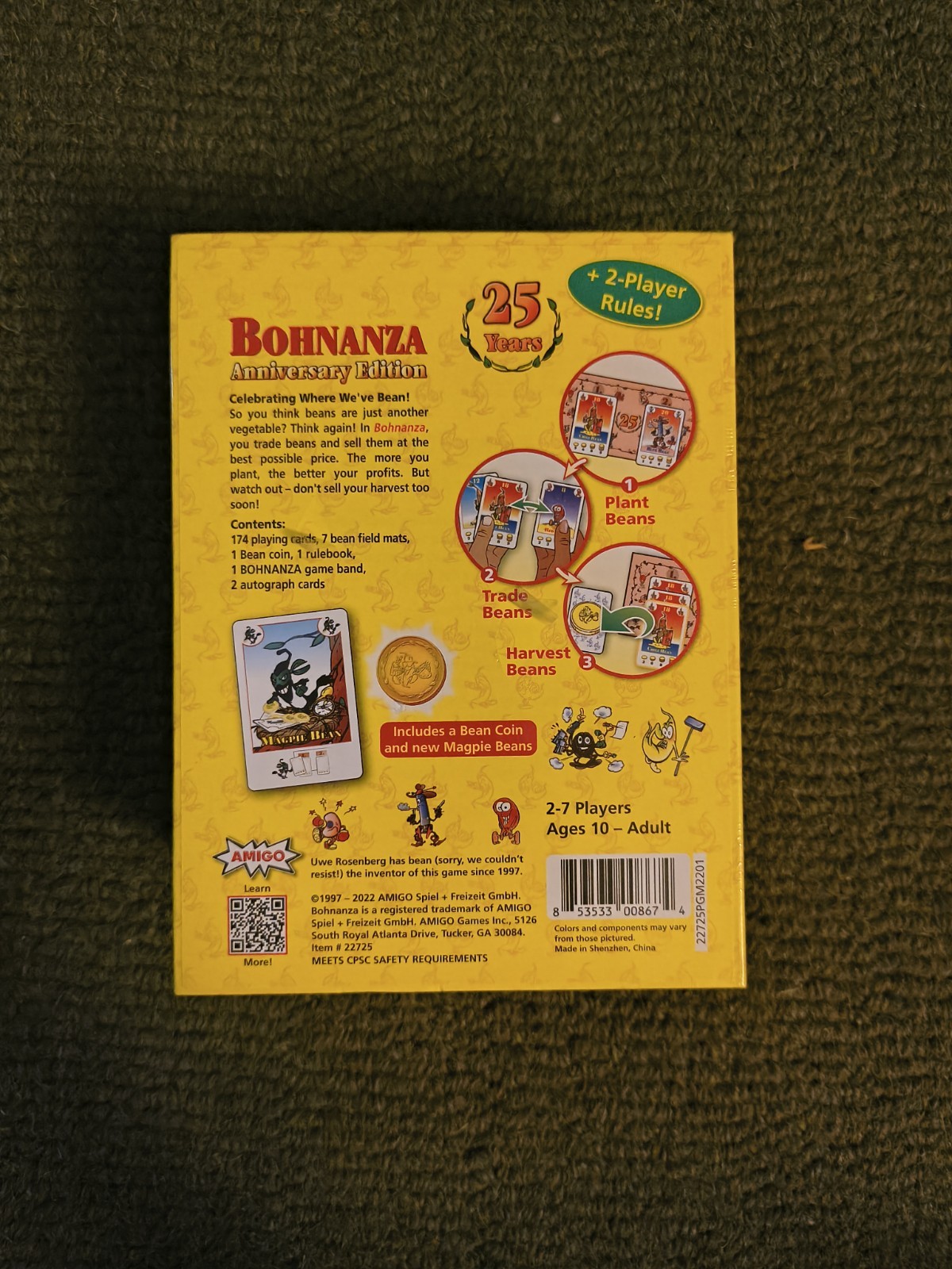 Bohnanza Card Game – 25th Anniversary Edition *NEW/SEALED*