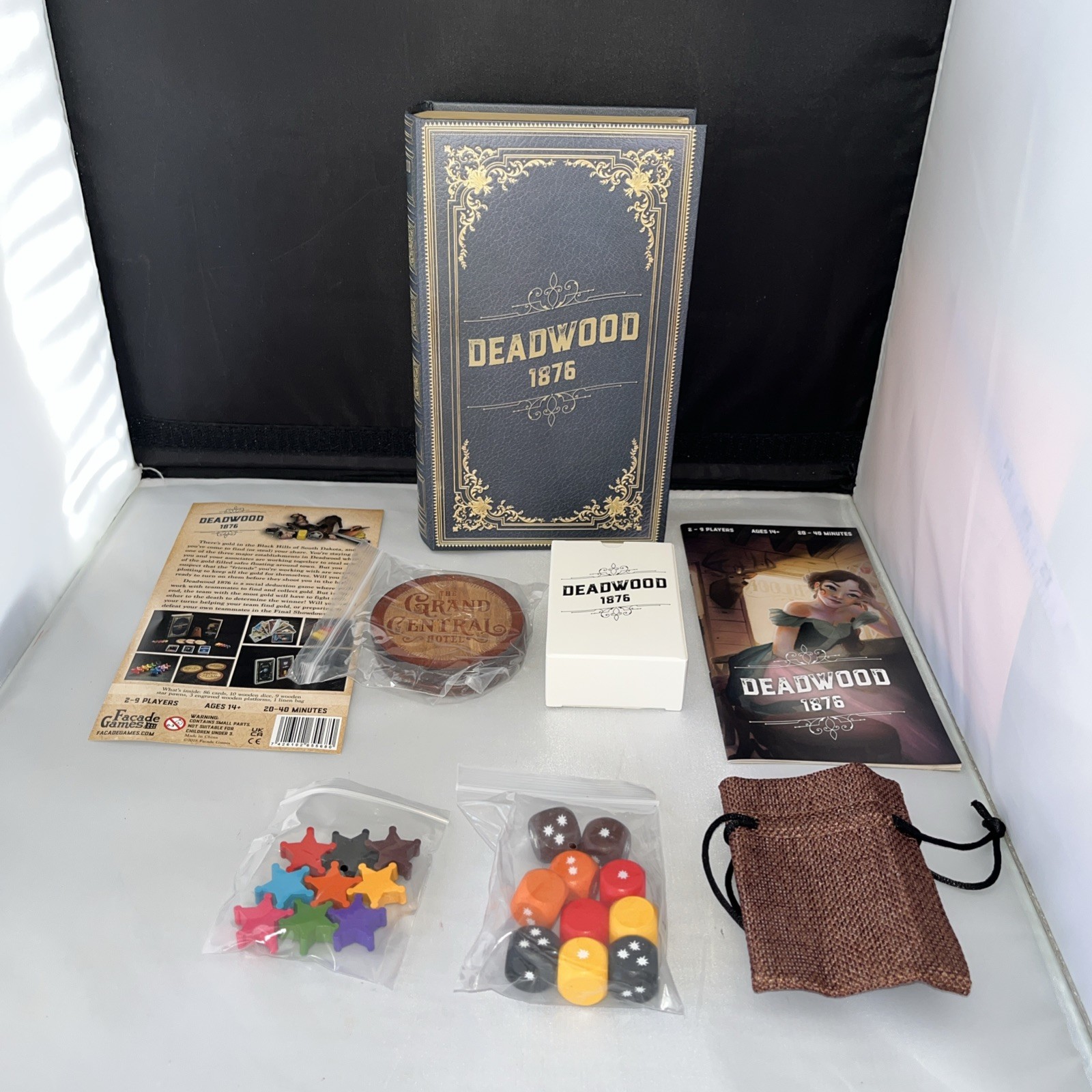Deadwood 1876 Standard Edition Dark City Series Magnetic Closing Book Box Game