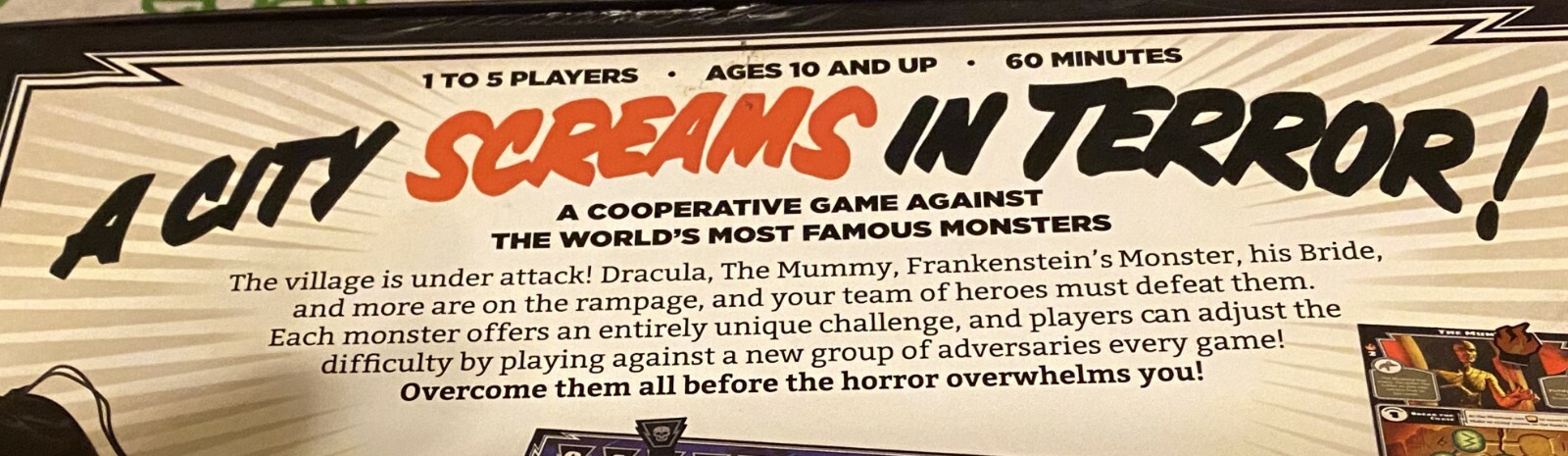 Universal Monsters Horrified Board Game Complete with Instructions