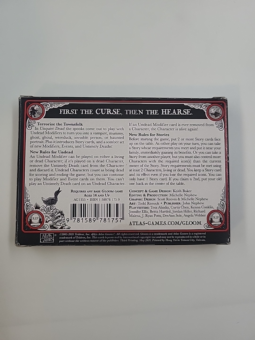 Gloom Card Game: Unquiet Dead 2nd Edition Expansion by Atlas Games ATG1355