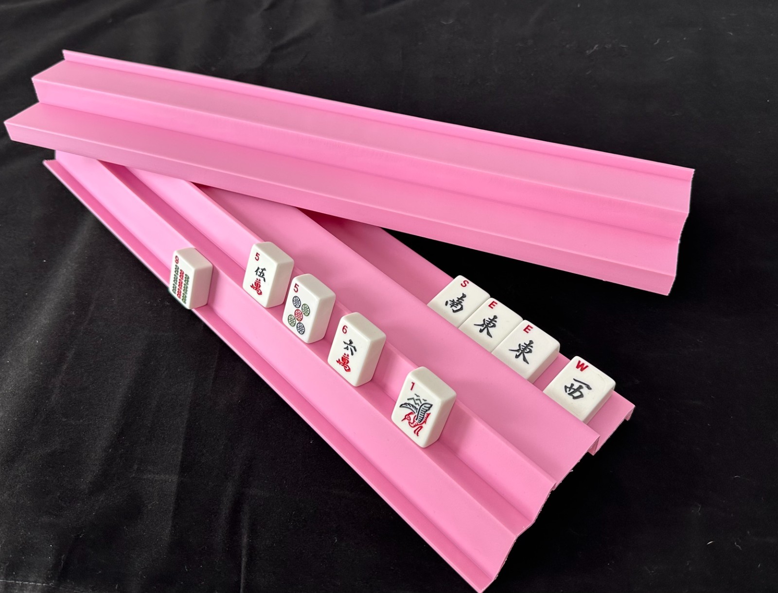 SIAMESE MAH JONGG RACKS – SET OF 2 PINK RACKS