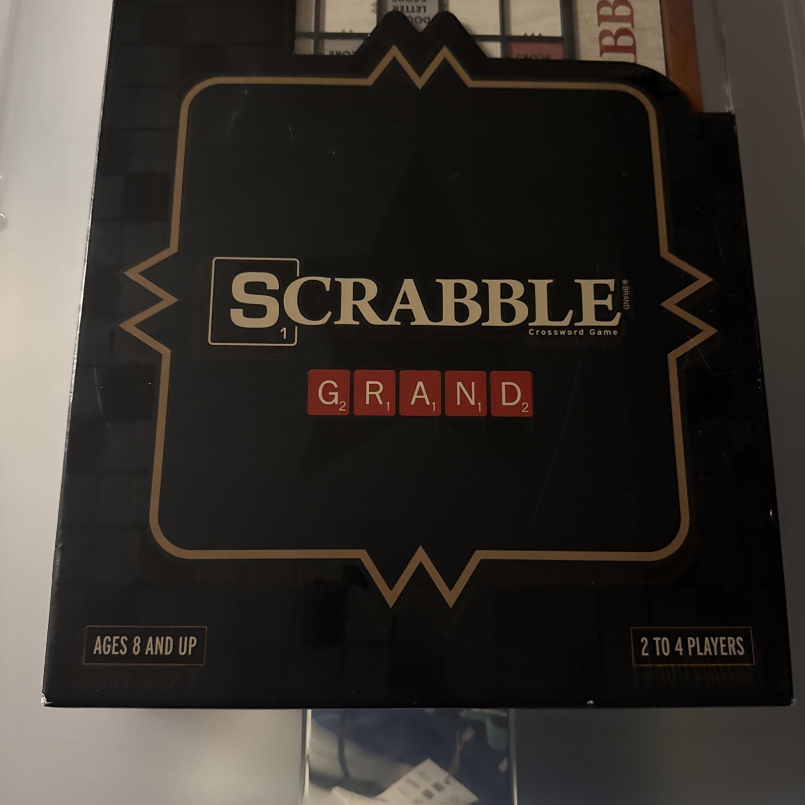 New SCRABBLE Grand Edition -25% Larger, Wooden, Folding, Rotates WS GAME COMPANY