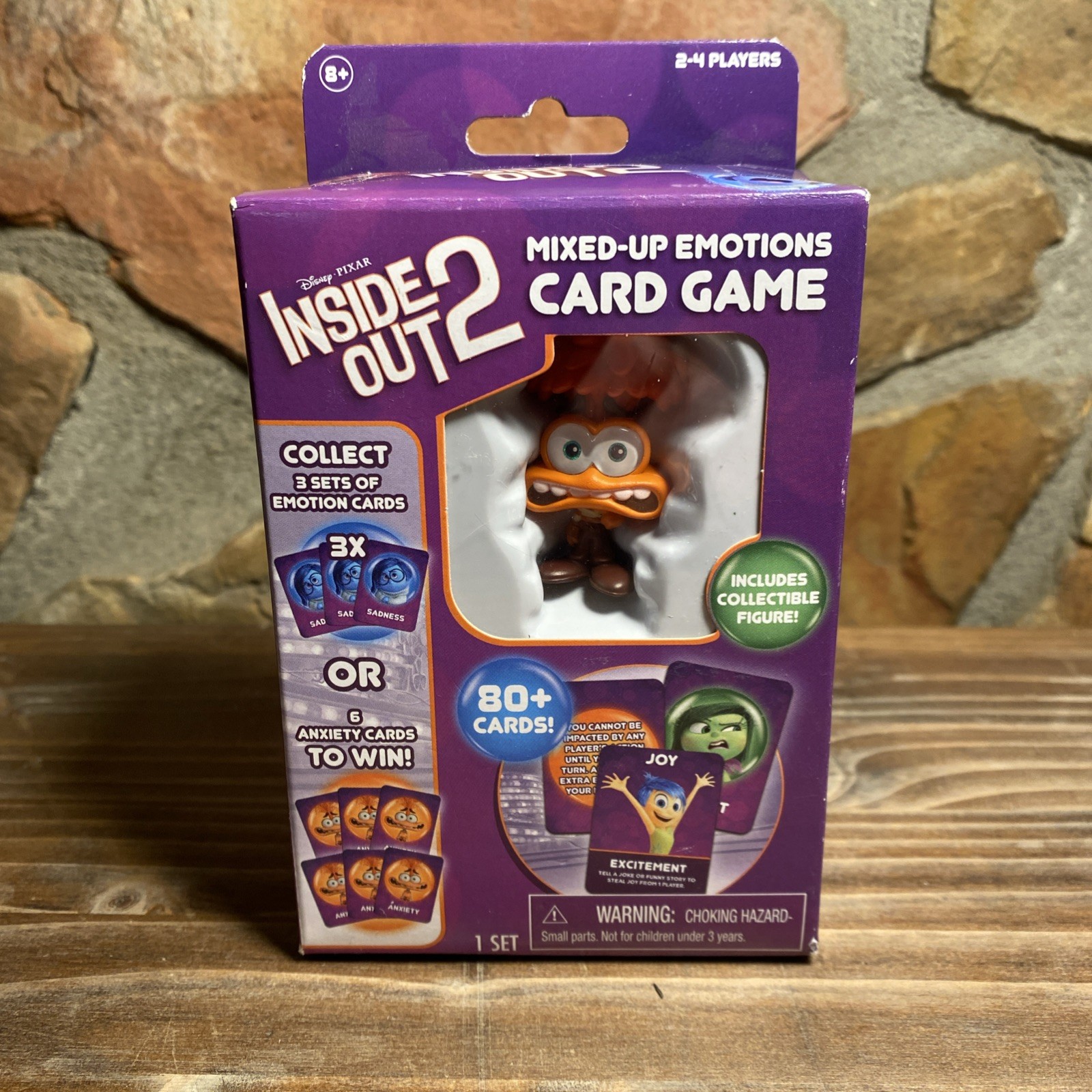 Disney Pixar Inside Out 2 Mixed-Up Emotions Card Game W/ Collectible Figure NEW