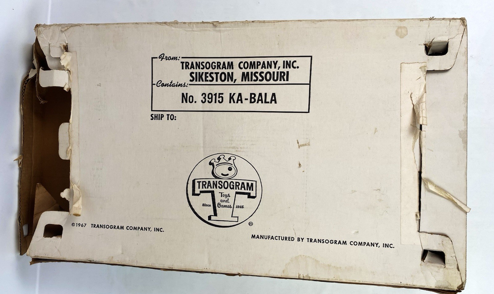 RARE Vintage TRANSOGRAM Ka-Bala Fortune Tarot Board Game 1967 Incomplete