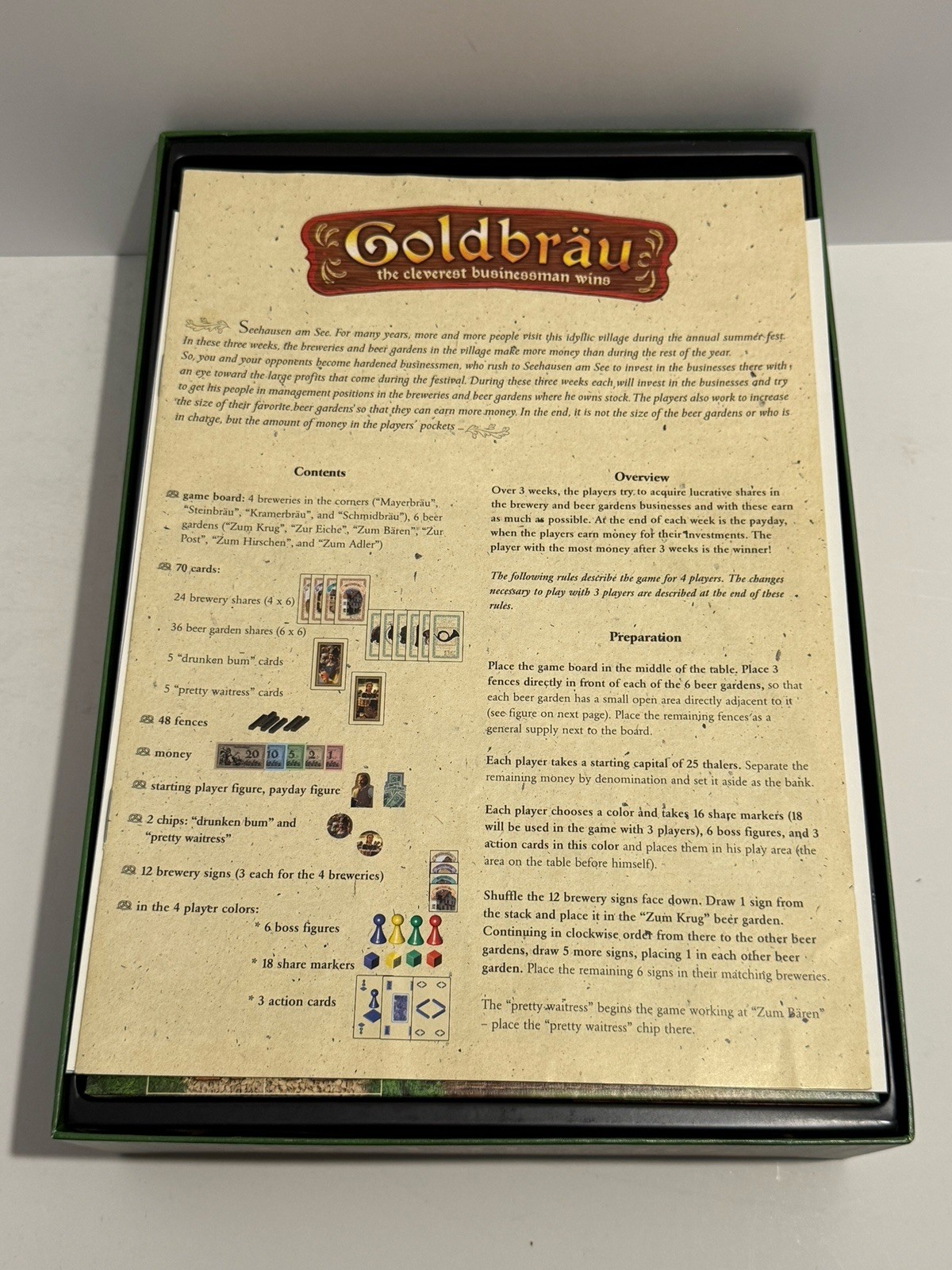 Goldbrau Board Game Rio Grande Games 2004 – Complete