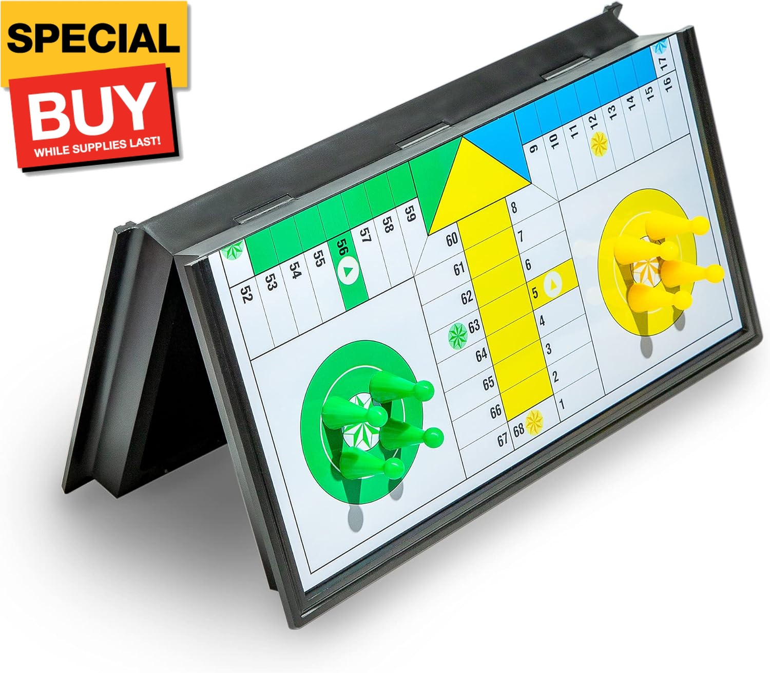 Ludo Magnetic Folding Travel Board Game Set – 9.75 Inches