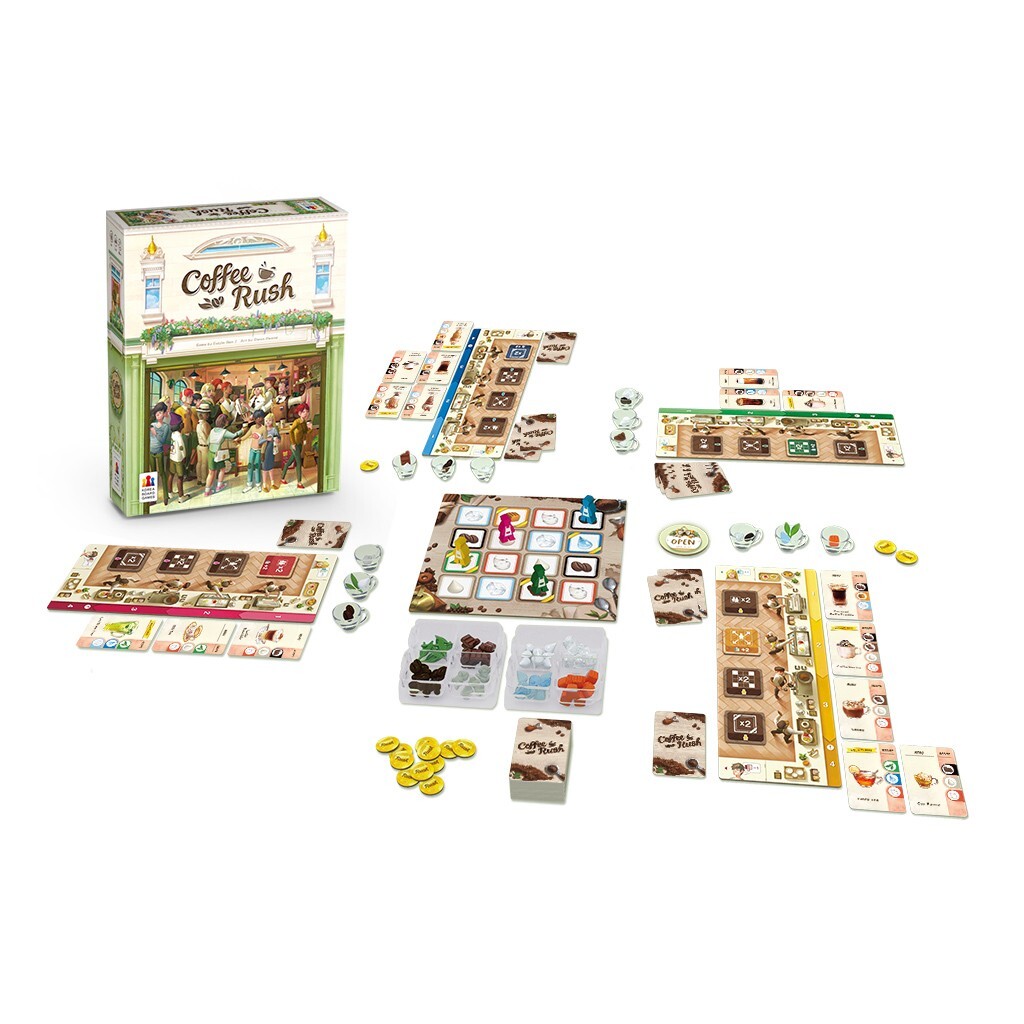 Coffee Rush Board Game Korea Board Games KBGCR01EN Cafe Barista Family