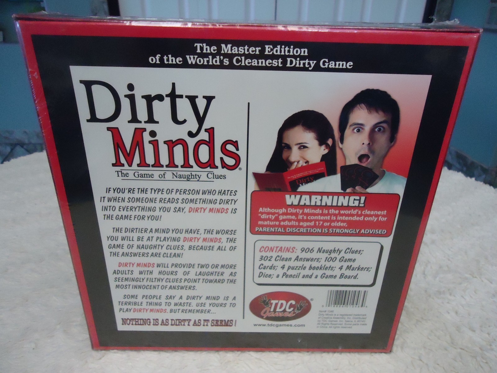 TDC GAMES DIRTY MINDS THE GAME OF NAUGHTY CLUES ( new sealed) ^
