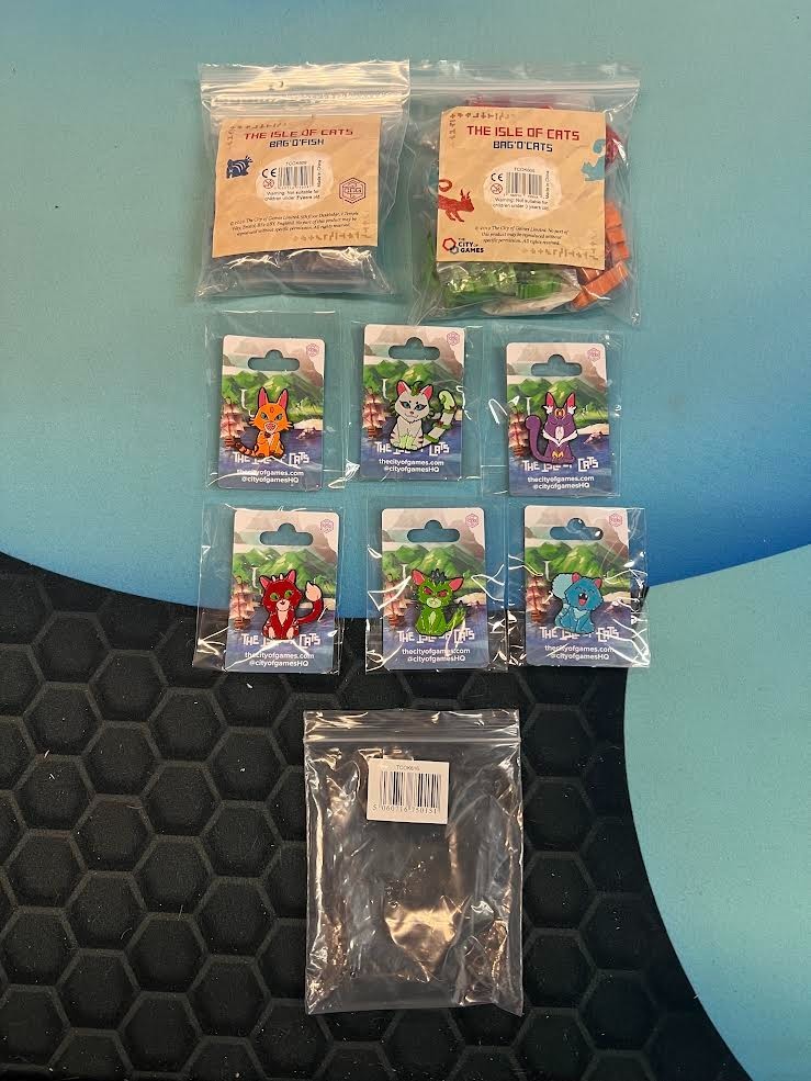 The Isle of Cats BAG’O’FISH & BAG’O’CATS PROMO UPGRADES + Enamel Pin Collection