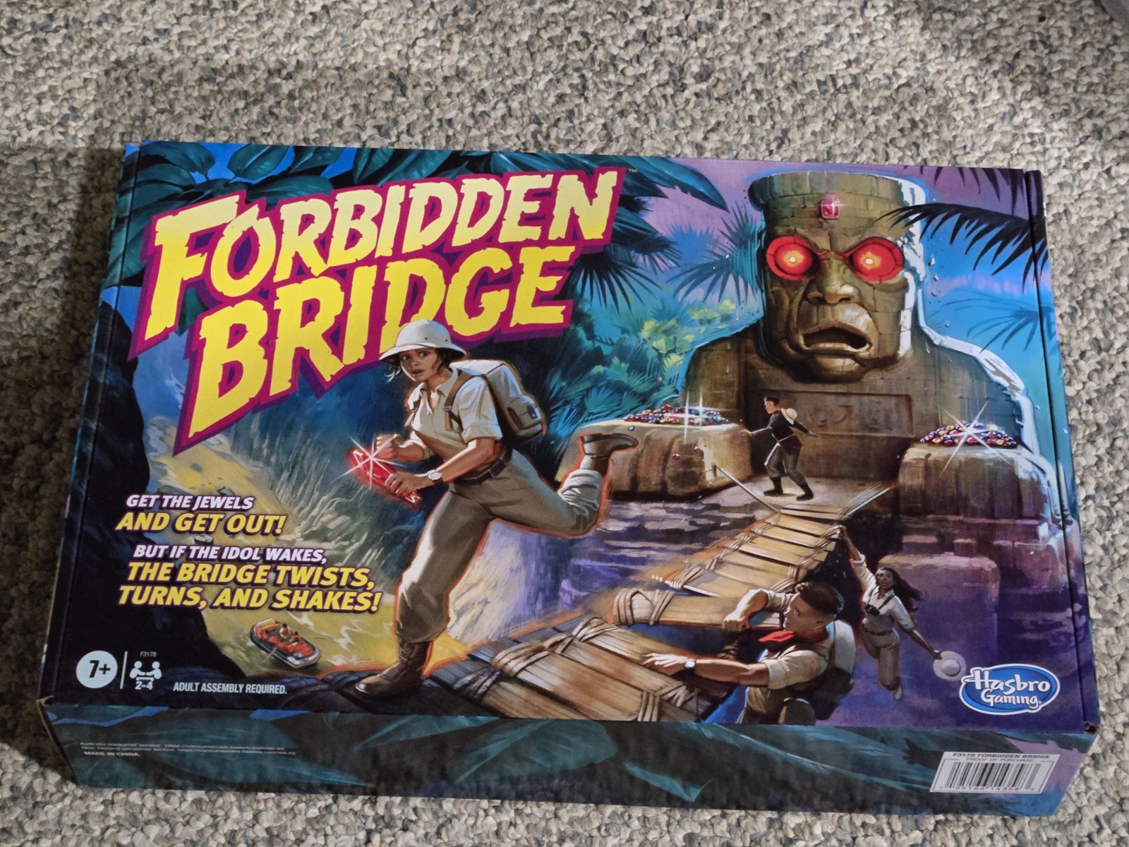 New 2021 Hasbro FORBIDDEN BRIDGE Indiana Jones Idol Adventure Board Game Sealed