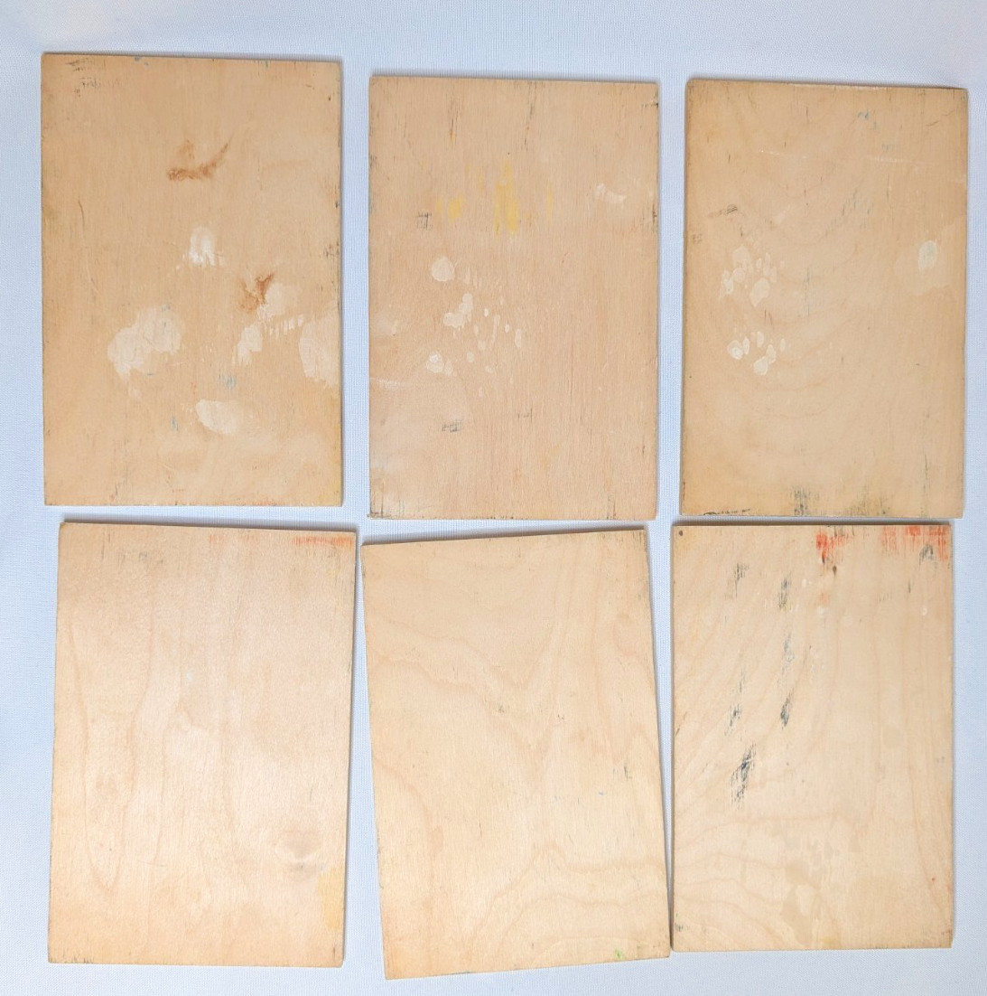 Vintage CREATIVE PLAYTHING 1959 Wood Lotto Picture Game panels Only x6 VG cond