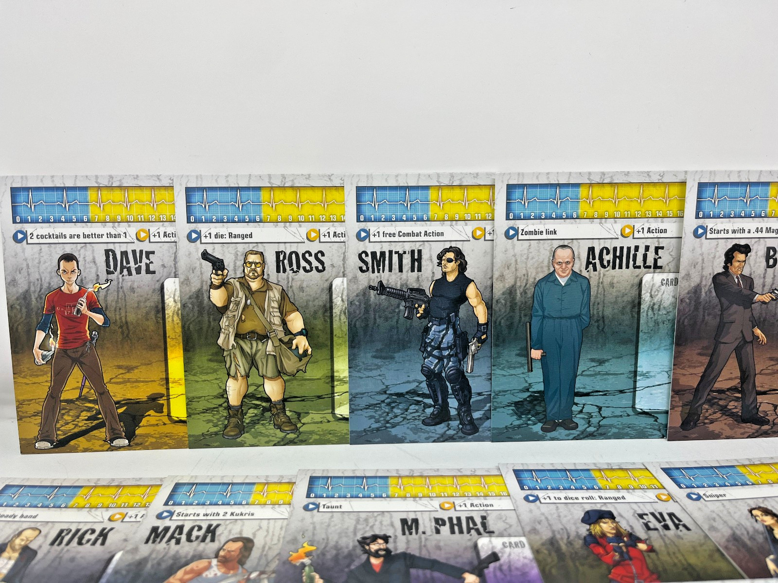 HUGE LOT OF 52 ZOMBICIDE CHARACTER DASHBOARDS -LOTS of 1 st EDITIONS!