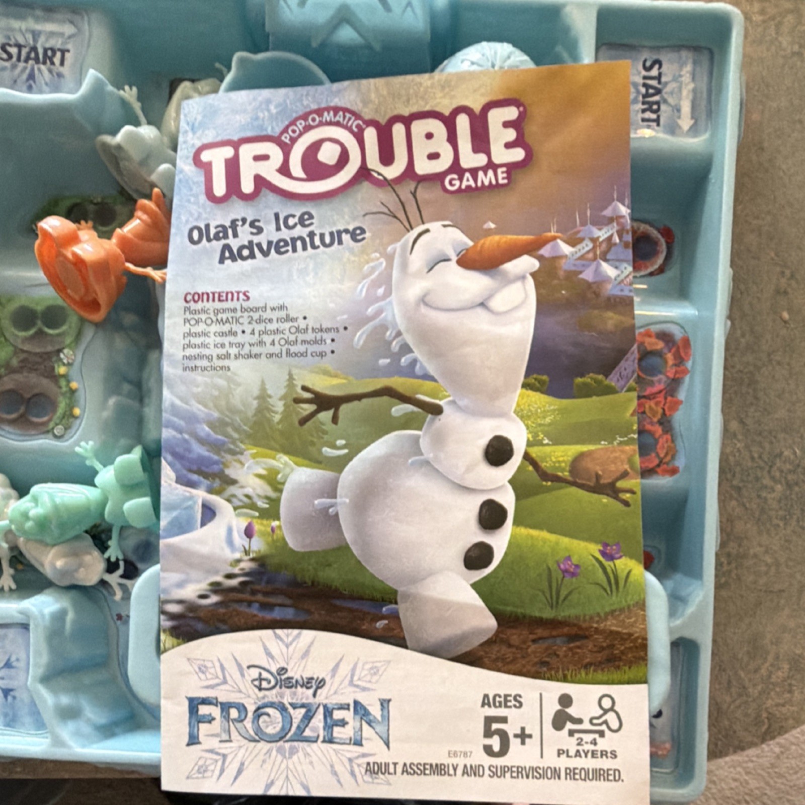 Hasbro Gaming Trouble Olaf’s Ice Adventure Disney Frozen 3-D Board Game 2-4