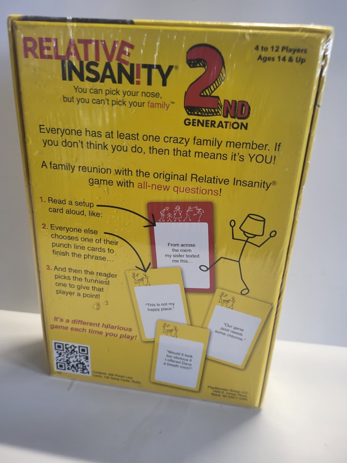 Relative Insanity 2nd Generation Party Game Ages 14 + 4-12 Players NEW