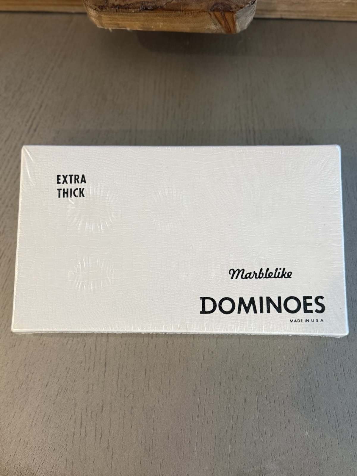 Dominoes Extra Thick Marblelike Double Six Branded Loomis Corp Oil Derrick USA