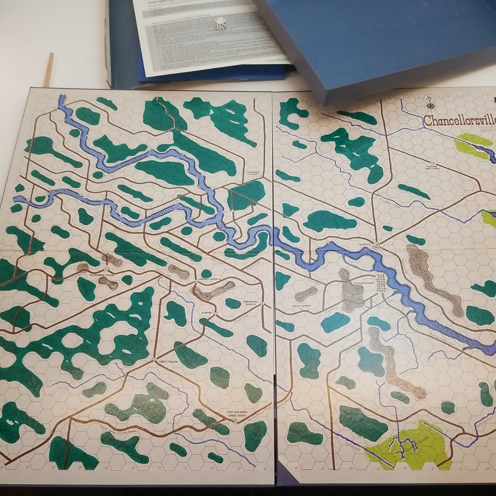 Chancellorsville Civil War Game + Gettysburg Avalon Hill Incomplete / Uncounted