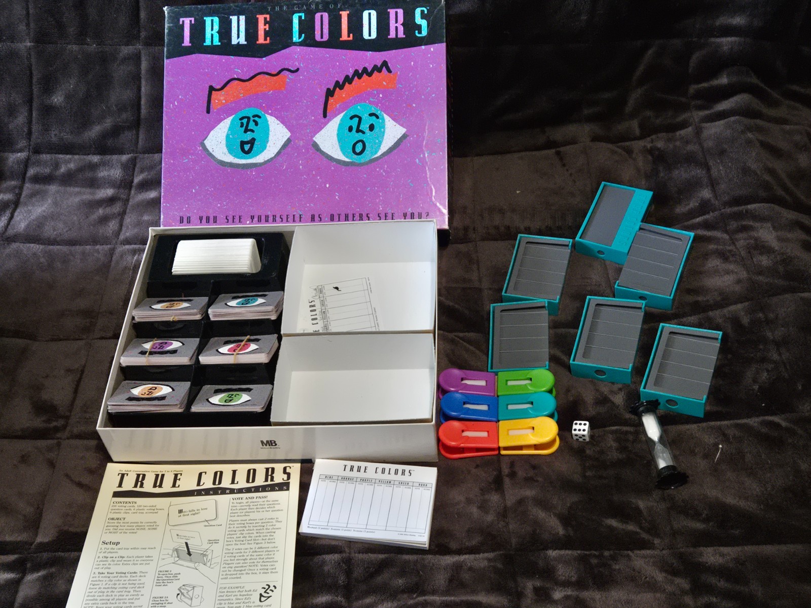 True Colors Card Game, Milton Bradley, 1990, *Complete Game* Vintage