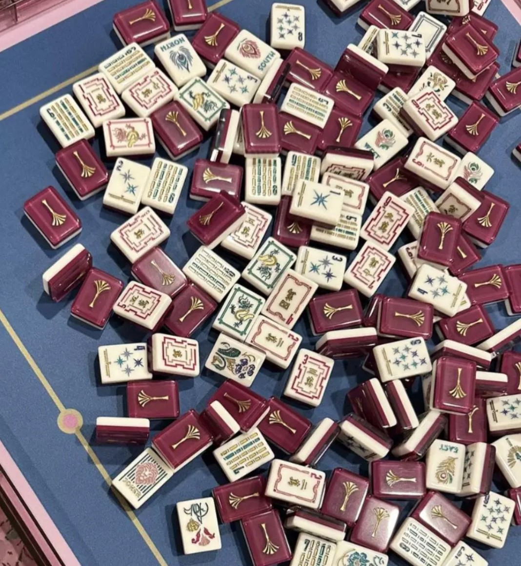 American Mahjong Game Set, 160 Red🦁Mah Jong Tiles,+Free storage bag