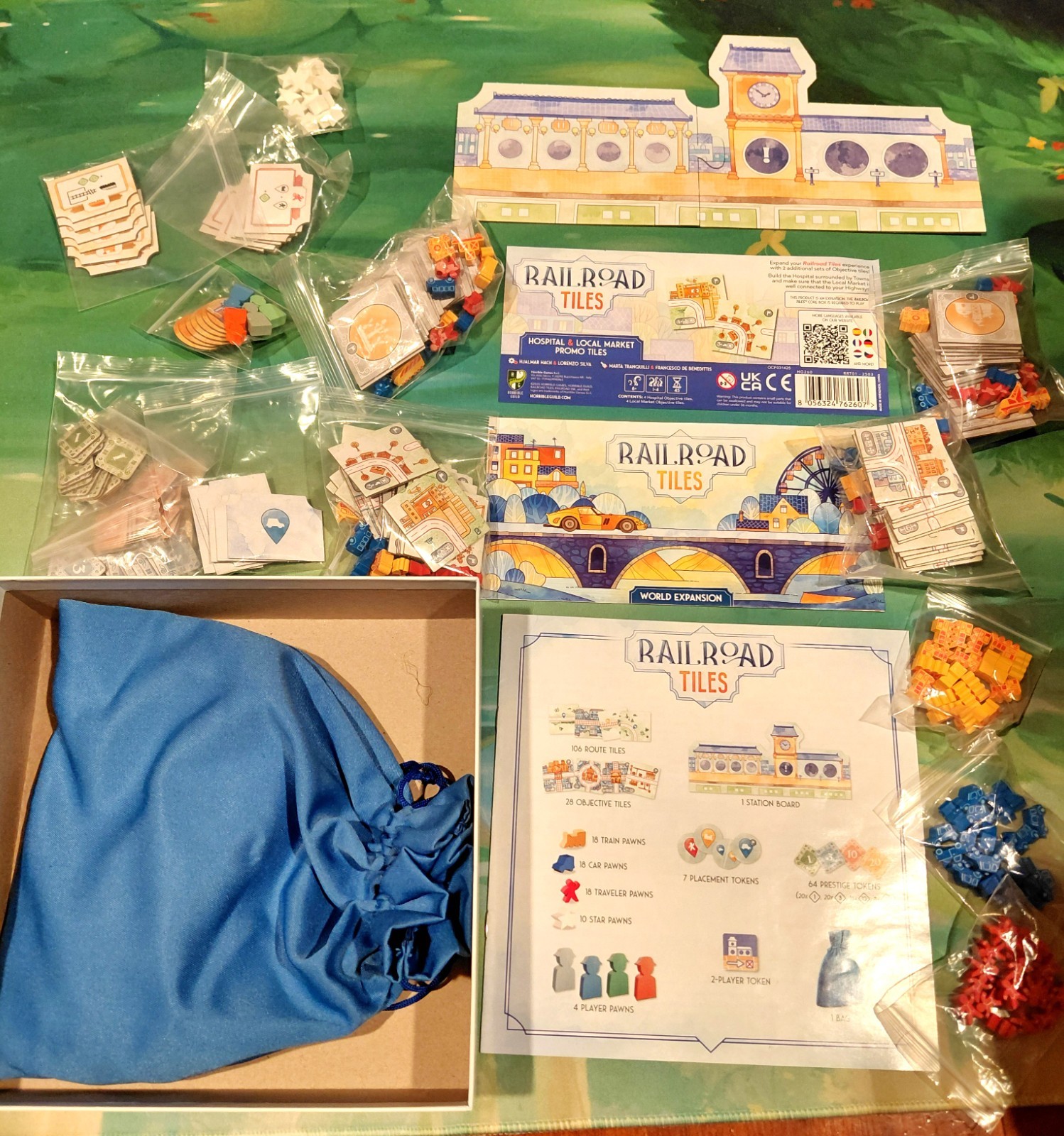 Railroad Tiles Game Horrible Guild + World Expansion + Promo (Kickstarter)