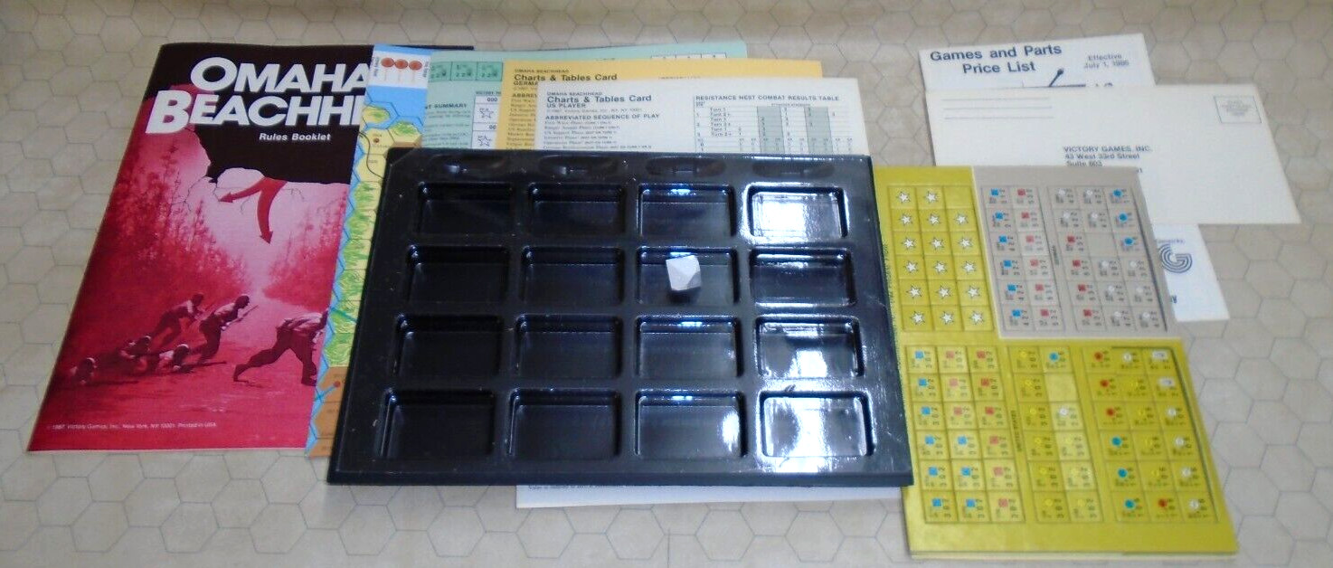 Omaha Beachhead WWII Battle Game COMPLETE & UNPUNCHED – Victory Games USA