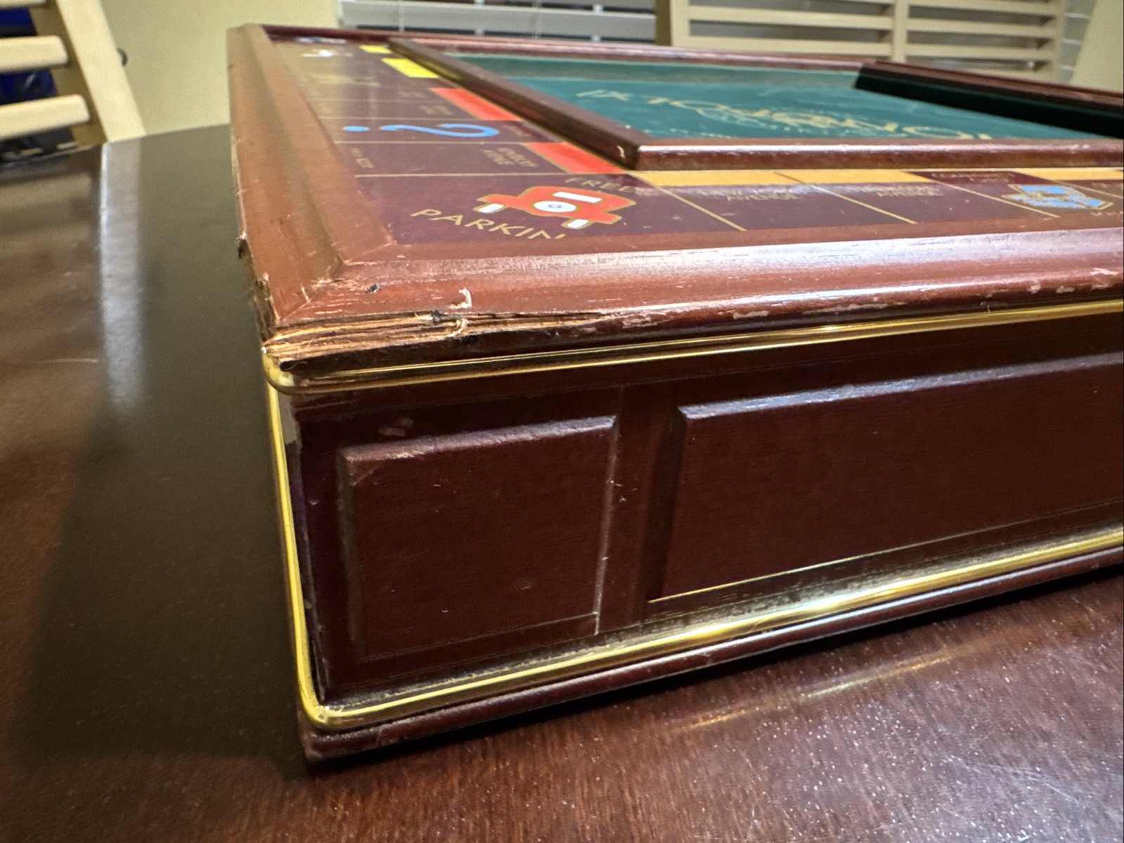 Monopoly Collector’s Edition Franklin Mint Wood Game Board w/ Standard Pieces