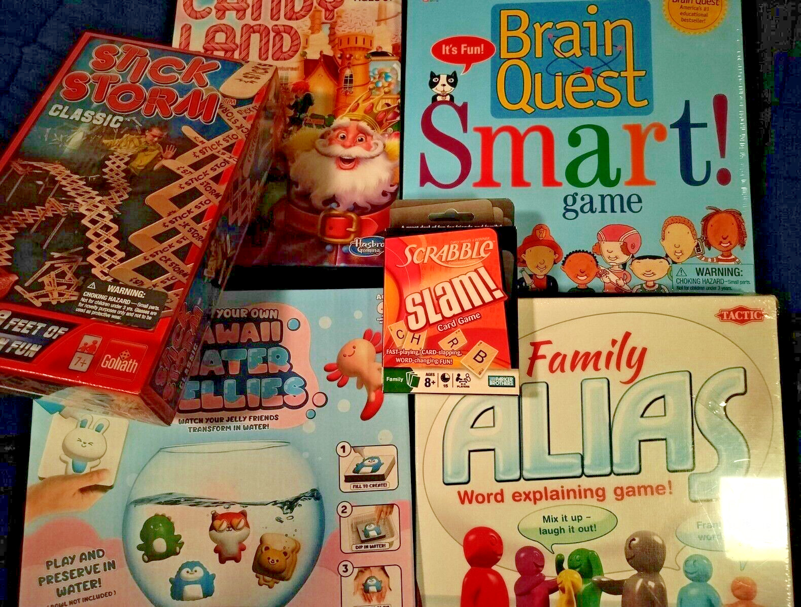 NEW Lot of games and toy – Candy Land, Family Alias, Brain Quest Smart game