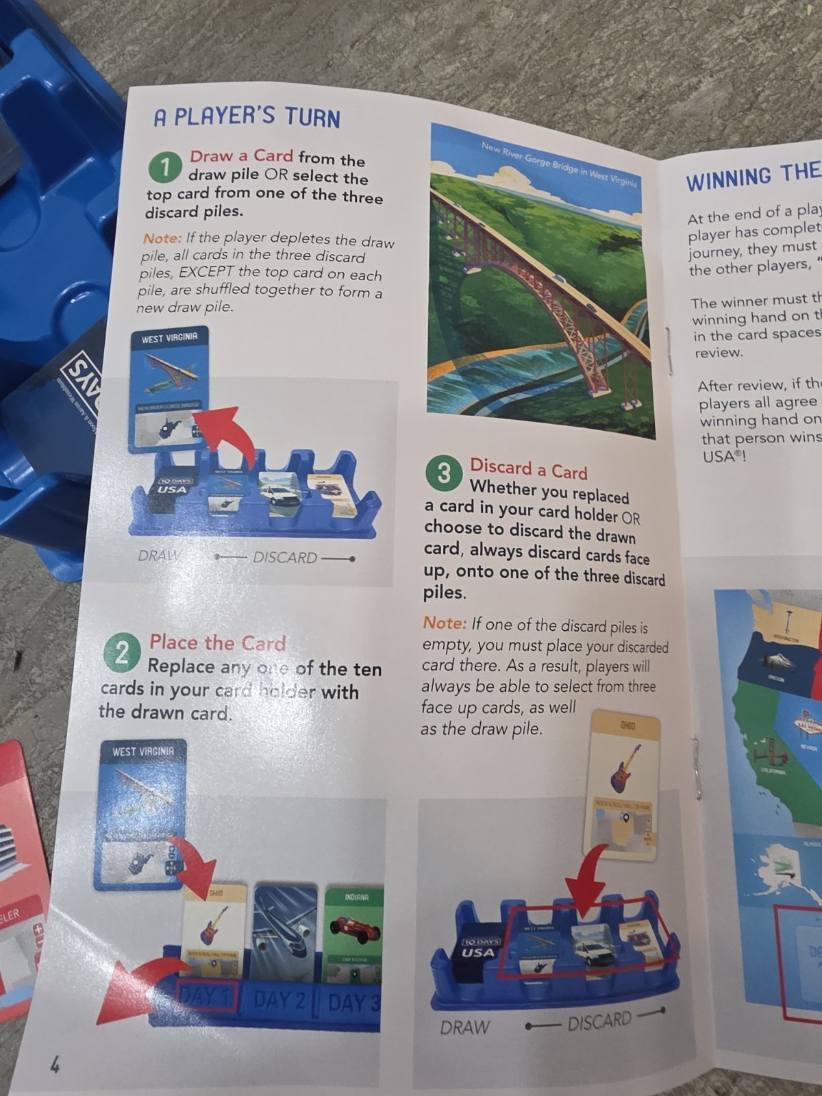 USAopoly 10 Days in The USA Family Road Trip Board Game Learn About US America