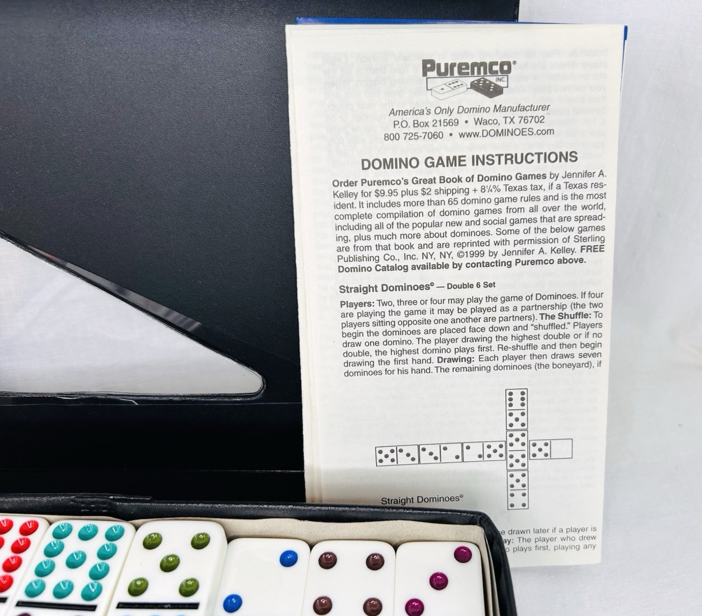 Mexican Train 91 Dominoes Puremco with Case ~ ChickenFoot ~ Complete