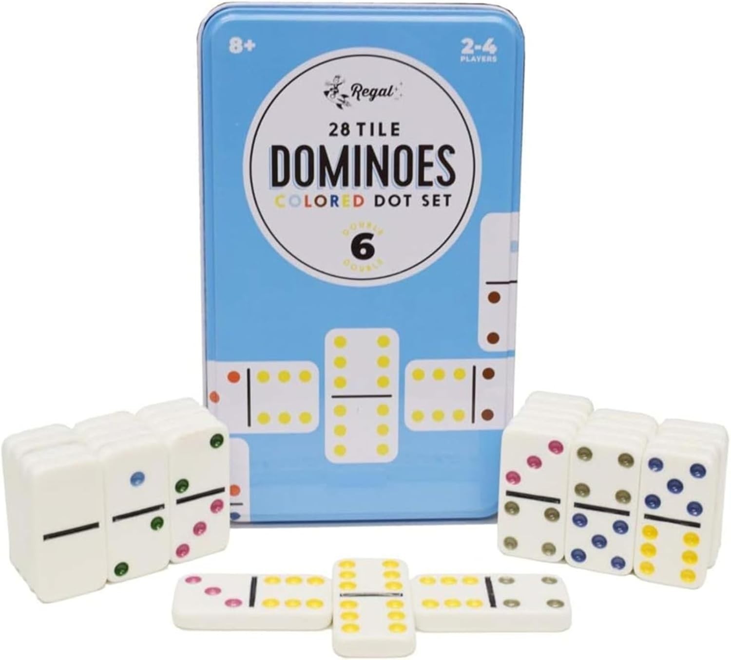 Double 6 Dominoes Set for Adults & Kids – Classic Domino Game with 28 Tiles C…