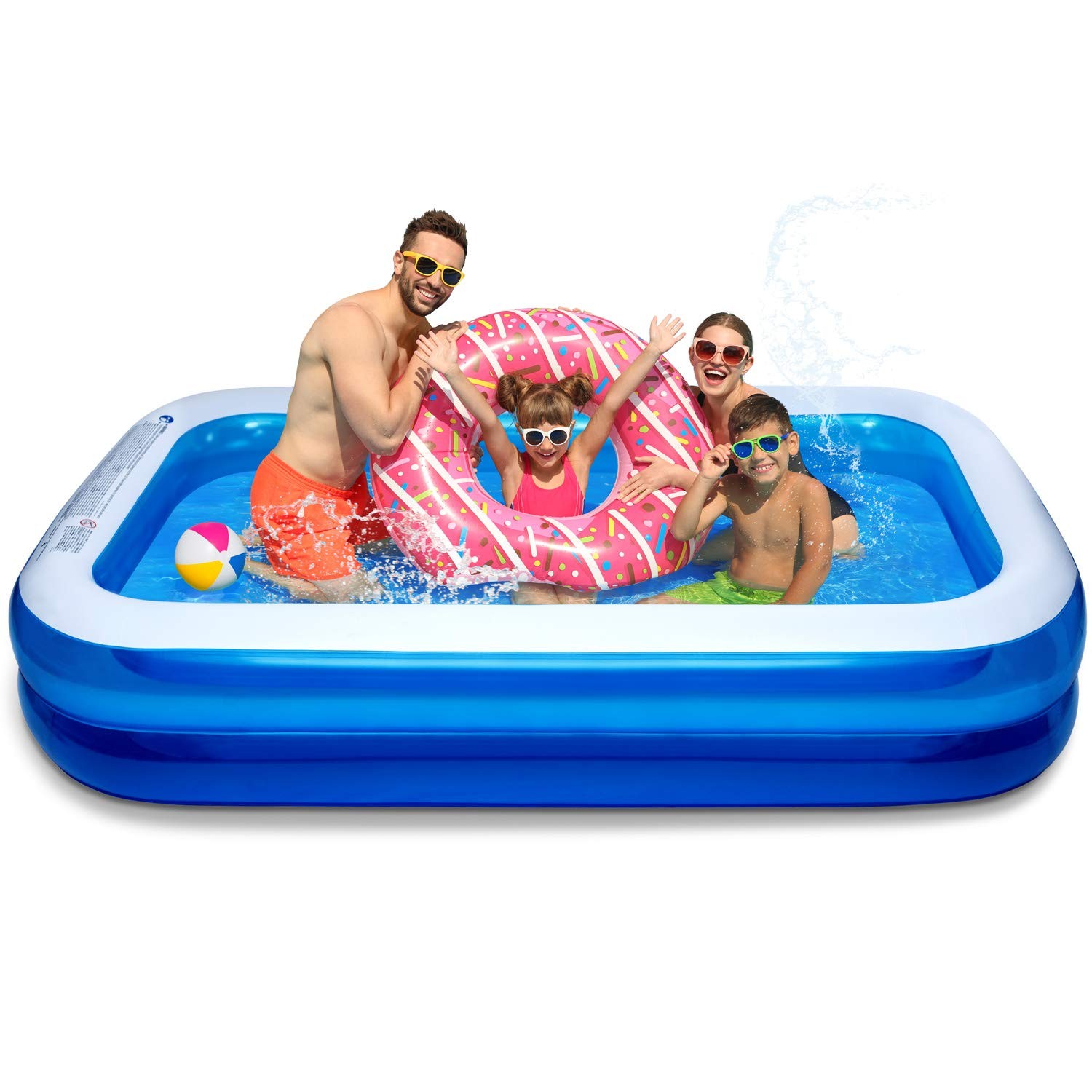Inflatable Swimming Pool 103x69x20 Full Sized Family Backyard CHICLIST Lounge