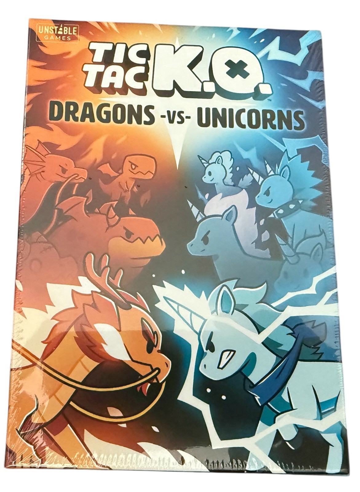 Tic Tac K.O. – Dragons vs Unicorns Board Game – Complete New 2021 Tee Turtle