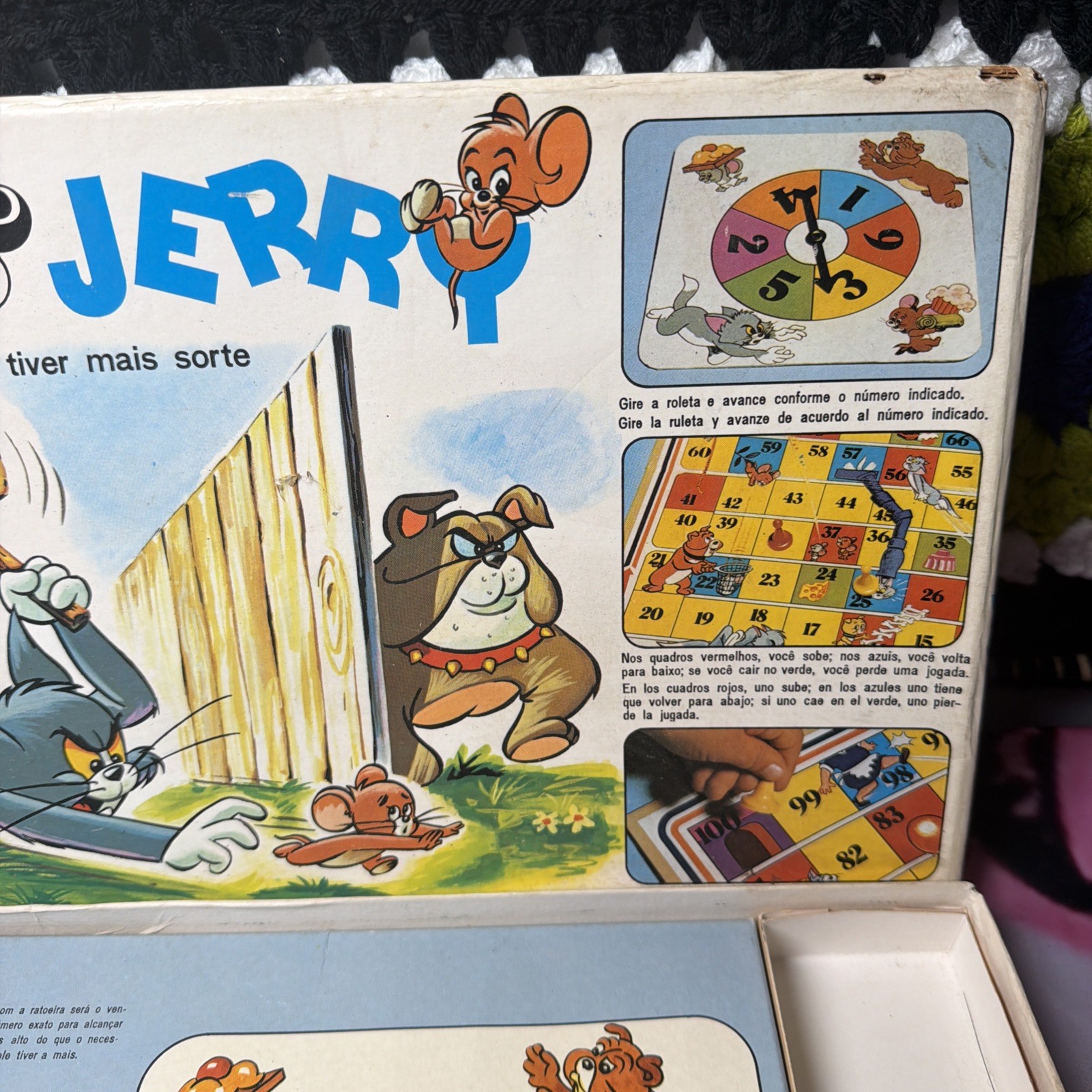 Vintage RARE 1976 Tom & Jerry Board Game Estrela Brazil Jogo Tabuleiro MGM