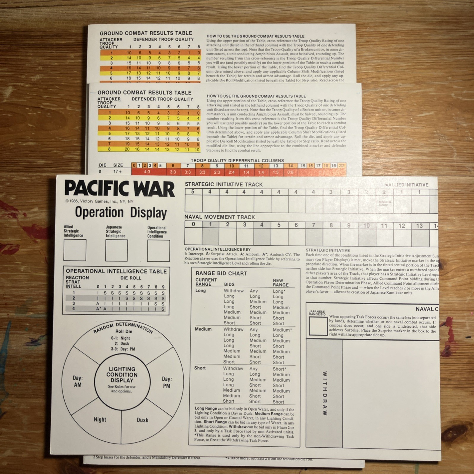 Victory Games Inc. Pacific War The Struggle Against Japan 1941-1945 Laminated