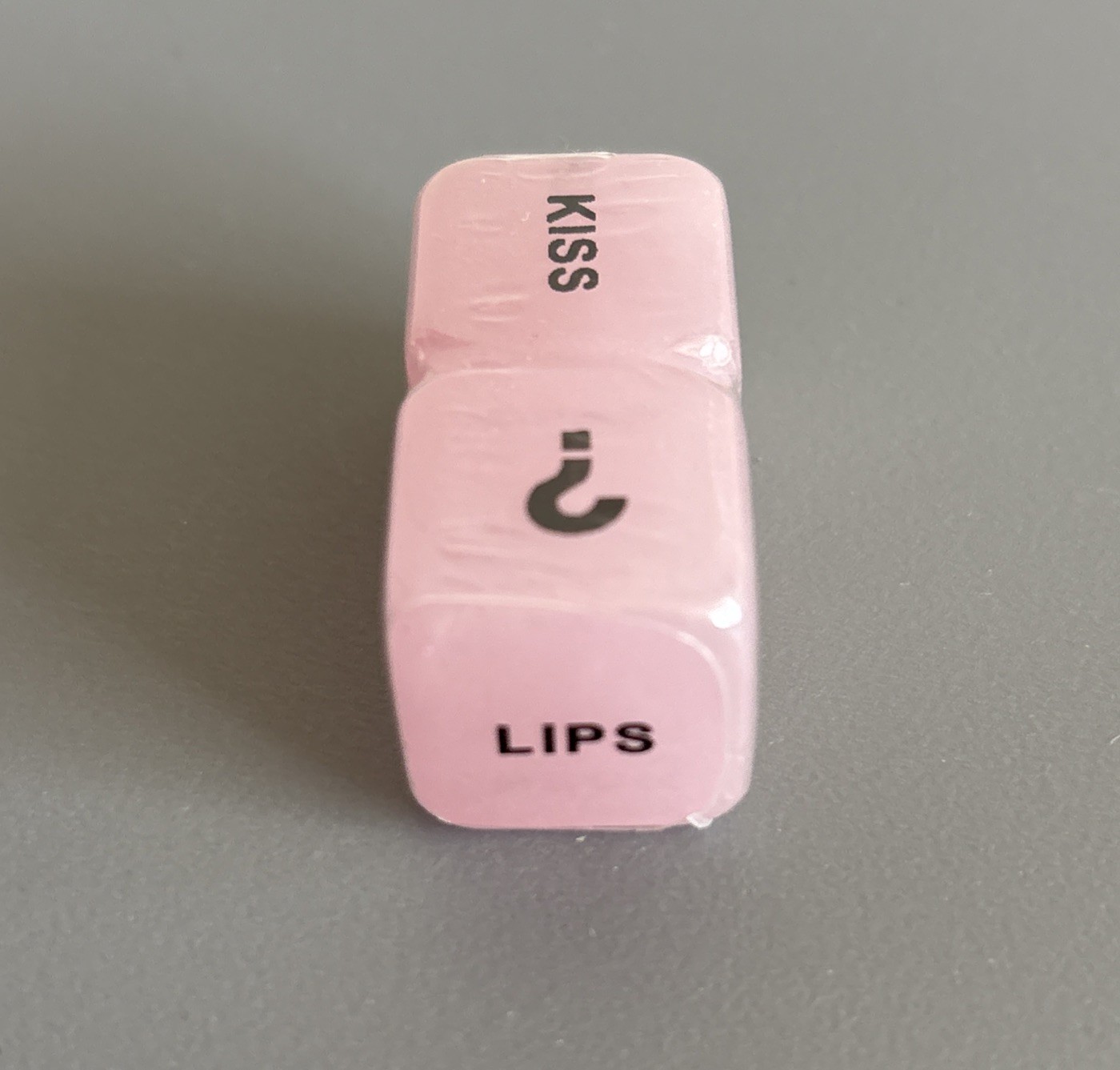 Pink Dice Sex Game for Lovers Vintage New Old Stock Lips Touch Kiss Tickle ?