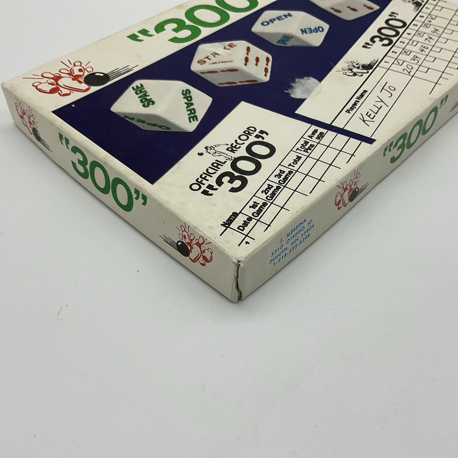 “300” Bowling Dice Game 1979 J. Messina Duluth MN Vintage RARE Complete