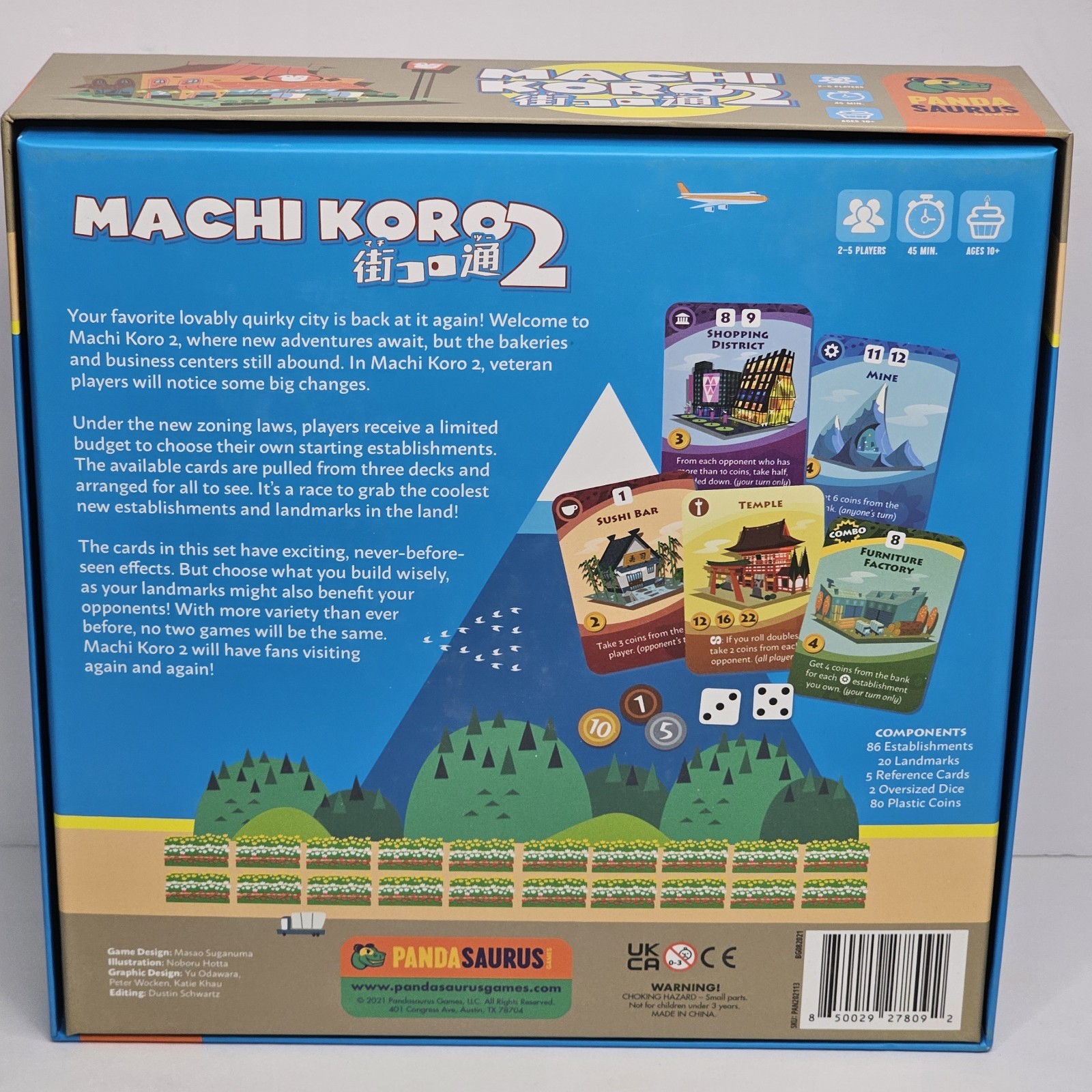 Machi Koro 2 Board Pandasauraus Game Complete