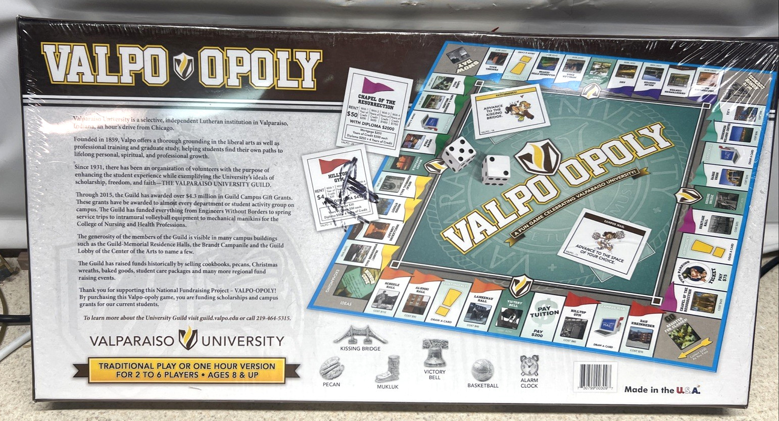 Valpo Opoly Valparaiso University Themed Family Board Game Age 8 & Up Sealed NIB
